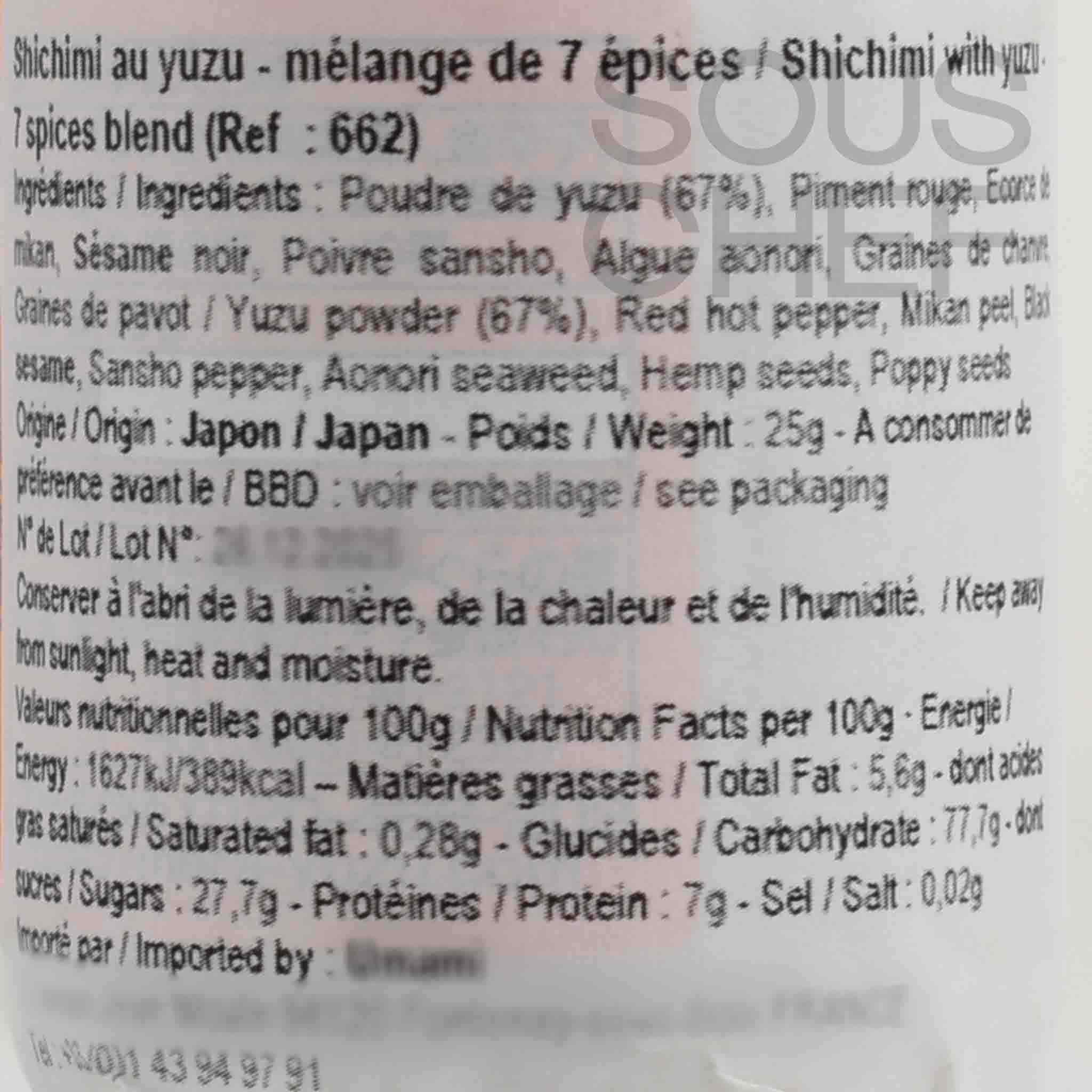 7 Spice Blend Shichimi with Yuzu, 25g - Image 2