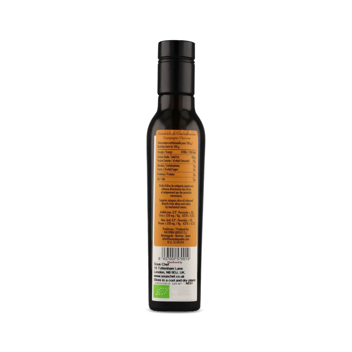 ABBAE de Queiles Organic Arbequina Extra Virgin Olive Oil - Image 3