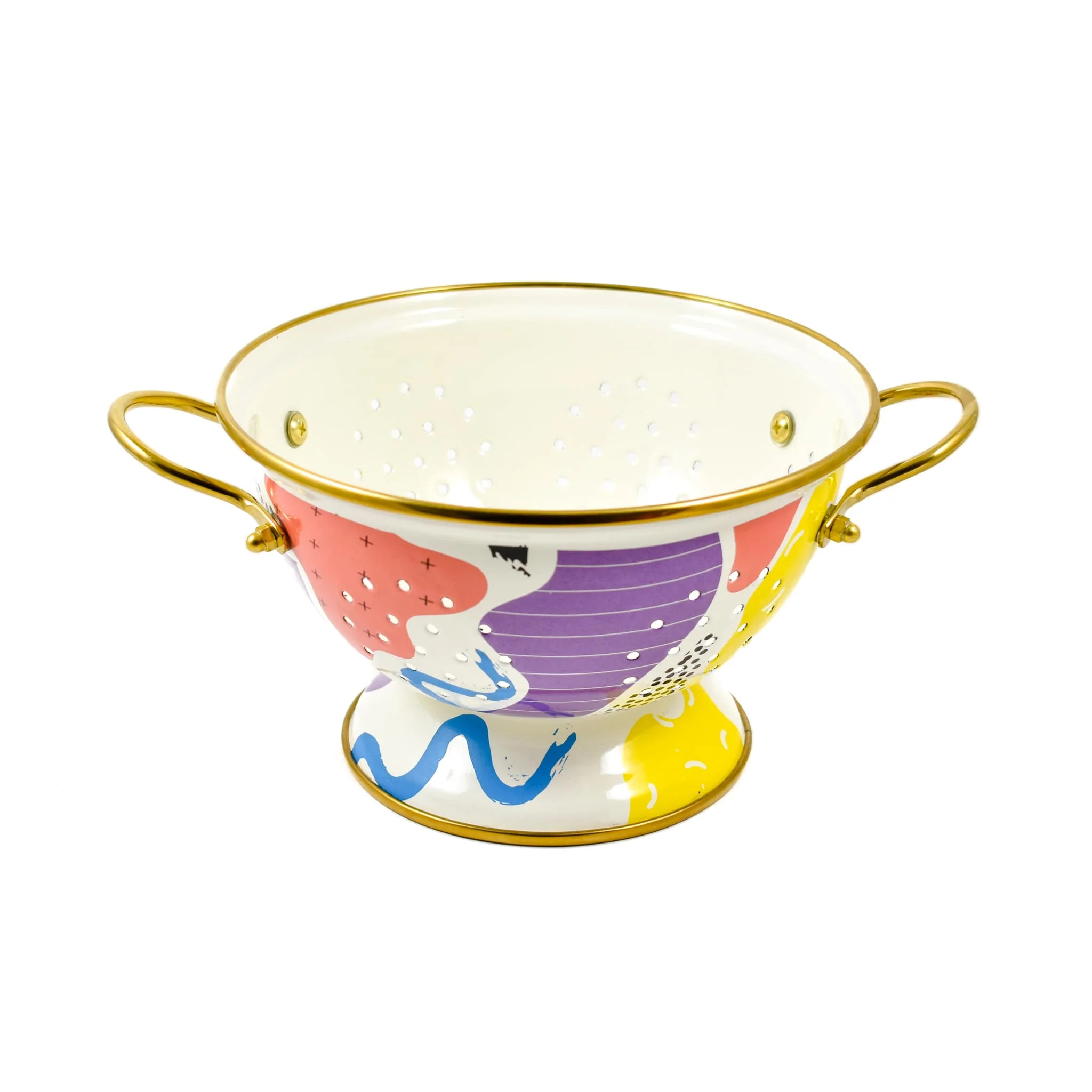 Abstract Enamel Colander, 22cm - Image 2