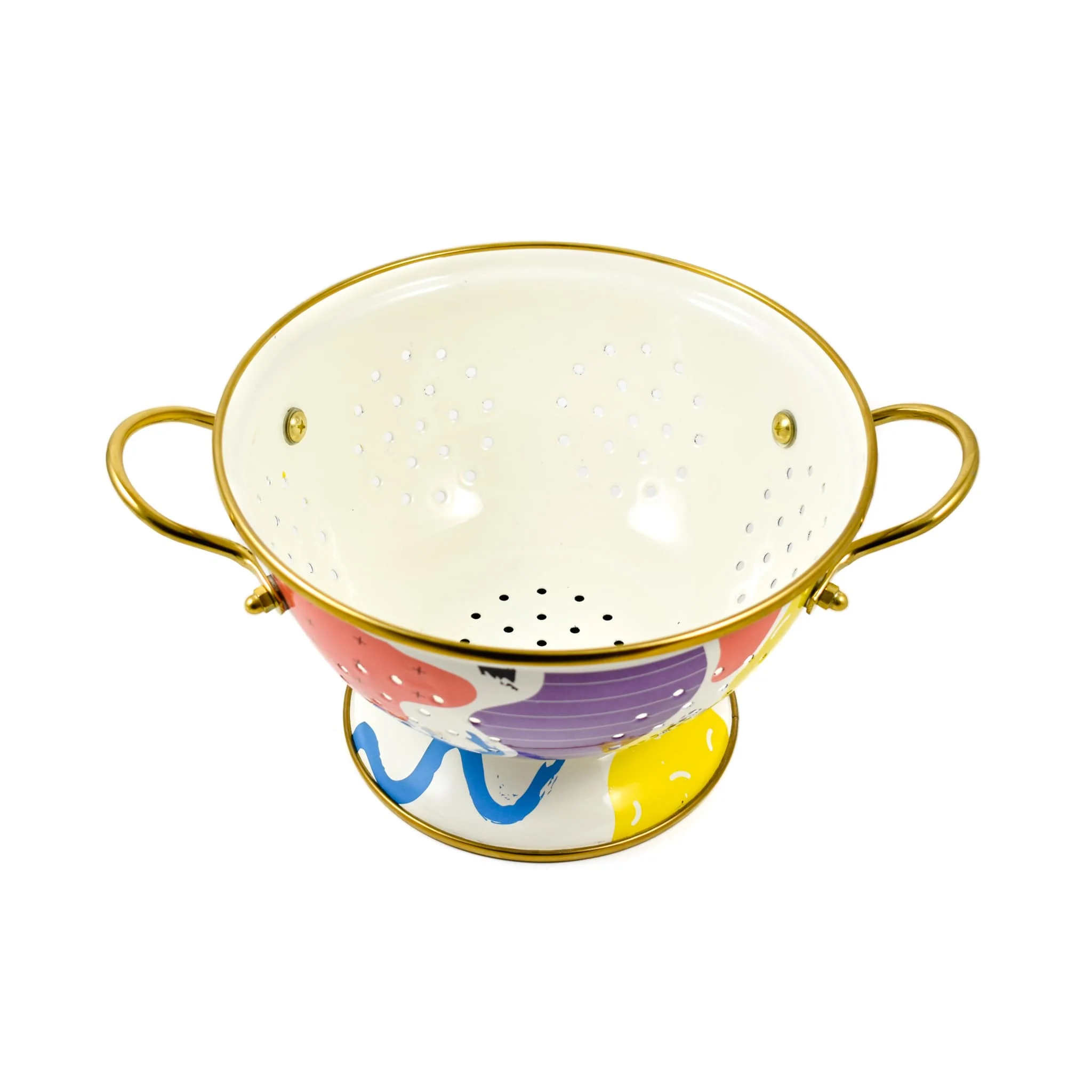 Abstract Enamel Colander, 22cm - Image 3