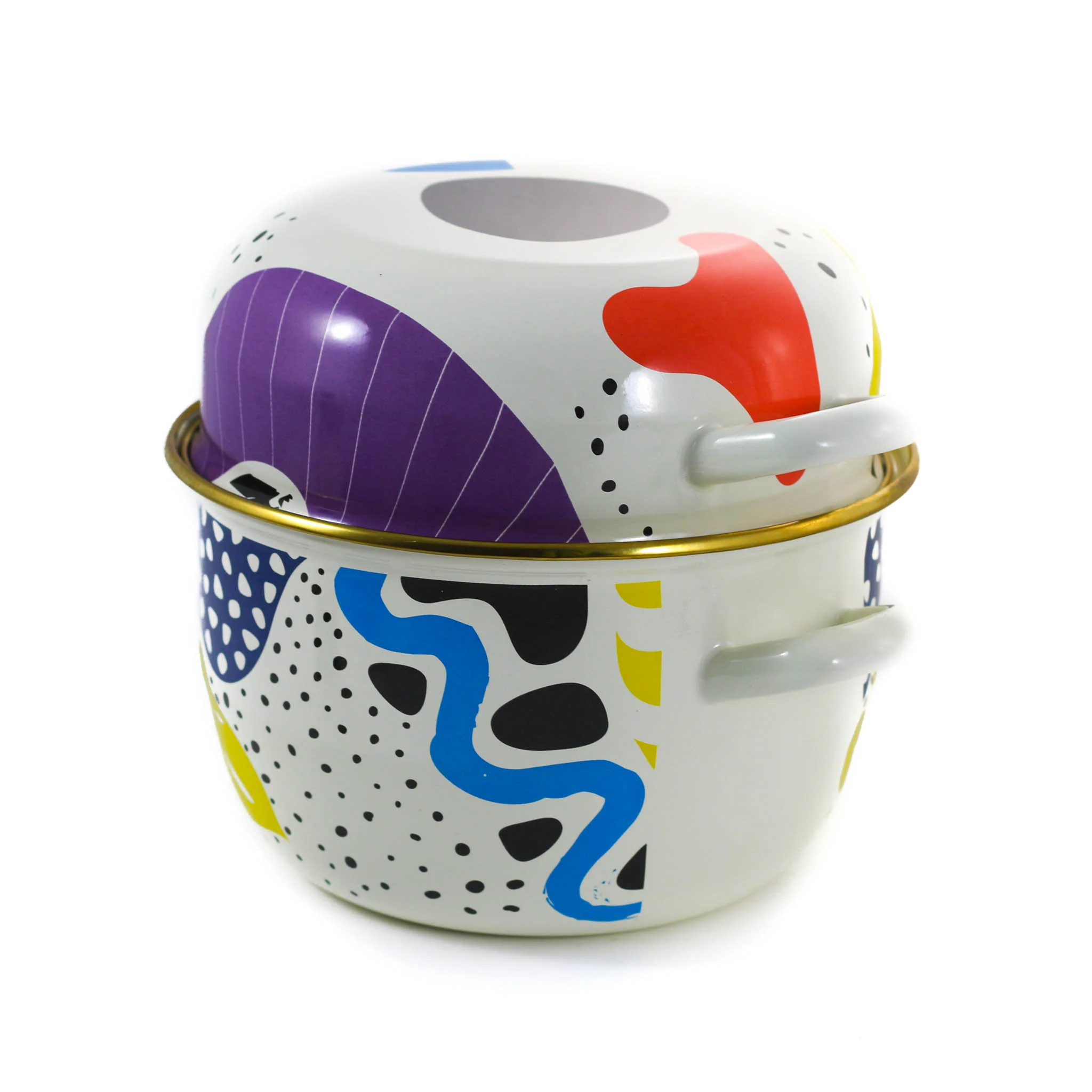 Abstract Enamel Mussel Pot - Image 2