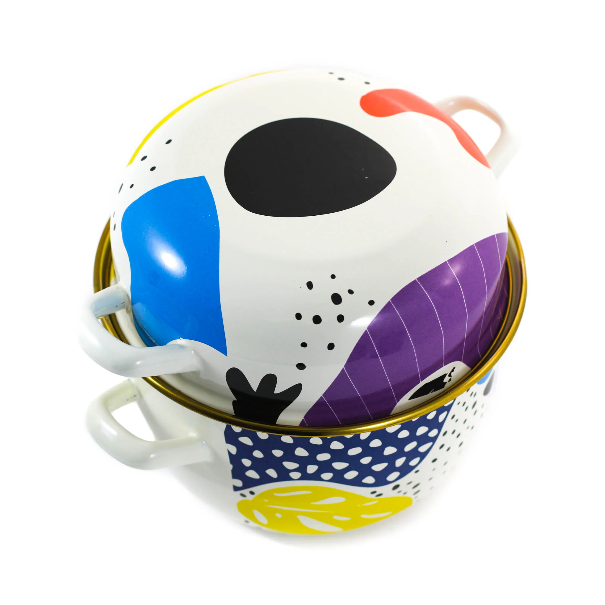 Abstract Enamel Mussel Pot - Image 3