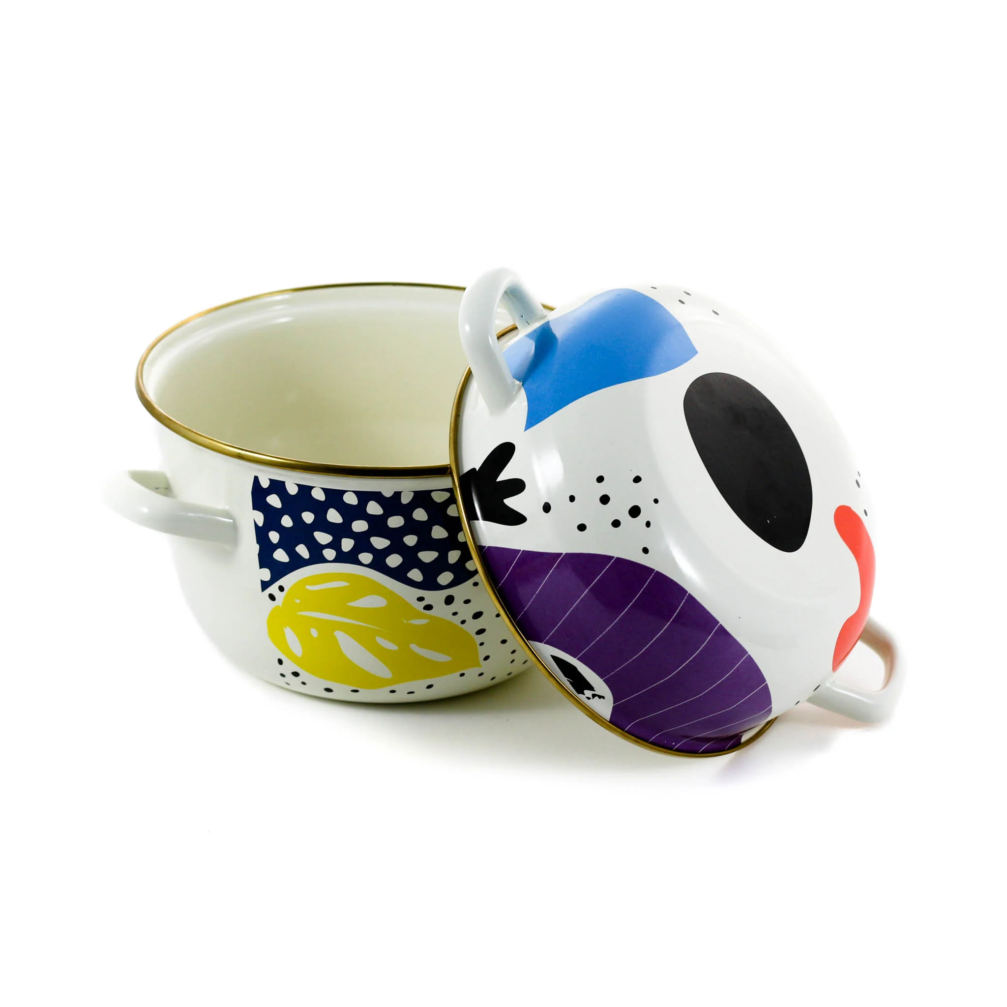 Abstract Enamel Mussel Pot - Image 4