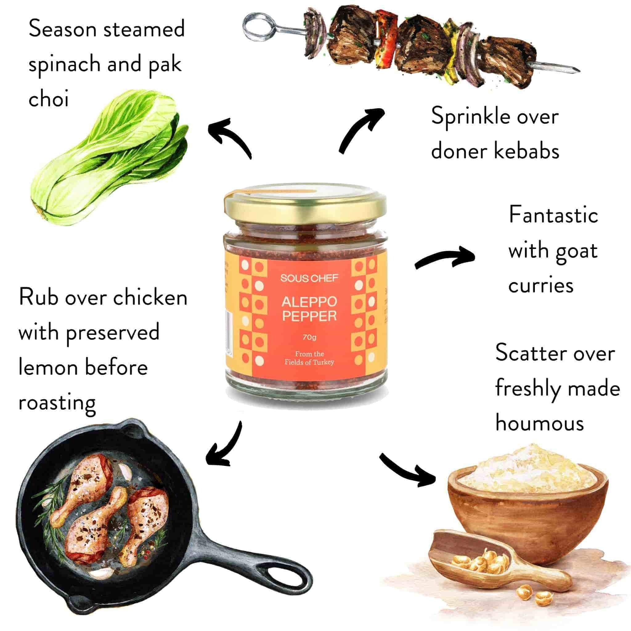 Sous Chef Aleppo Pepper - Pul Biber, 70g - Image 5