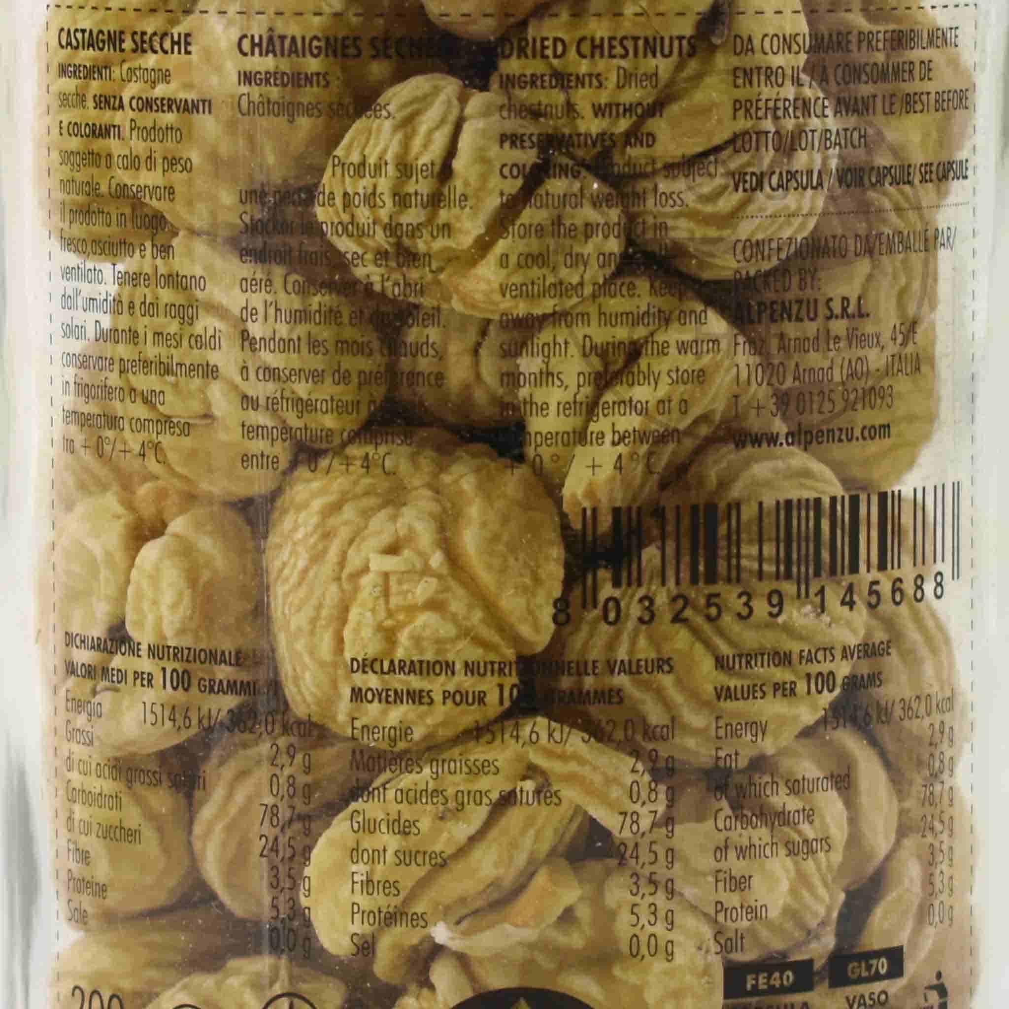 Alpenzu Dried Chestnuts, 200g - Image 2