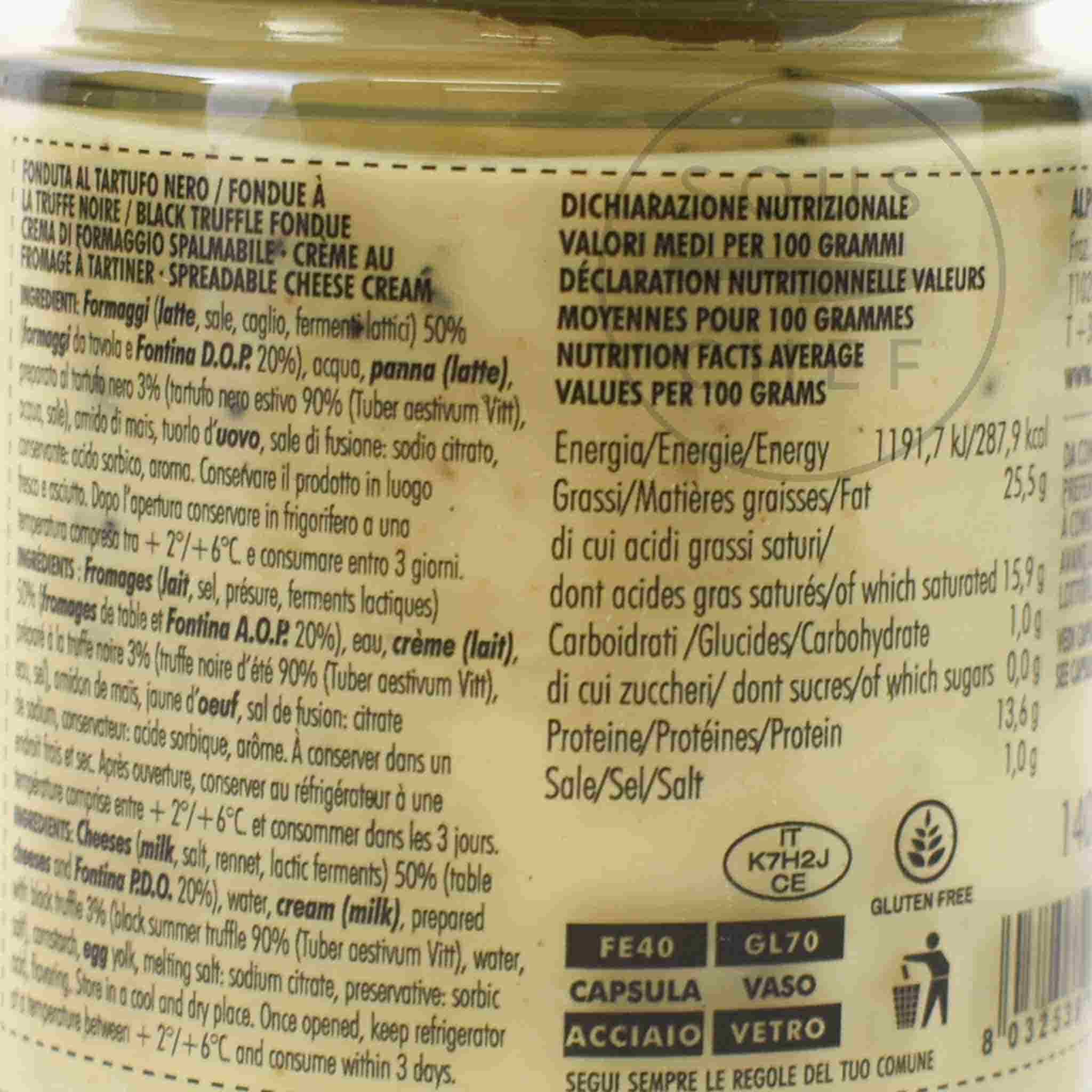 Alpenzu Fondue with Black Truffle, 140g - Image 2