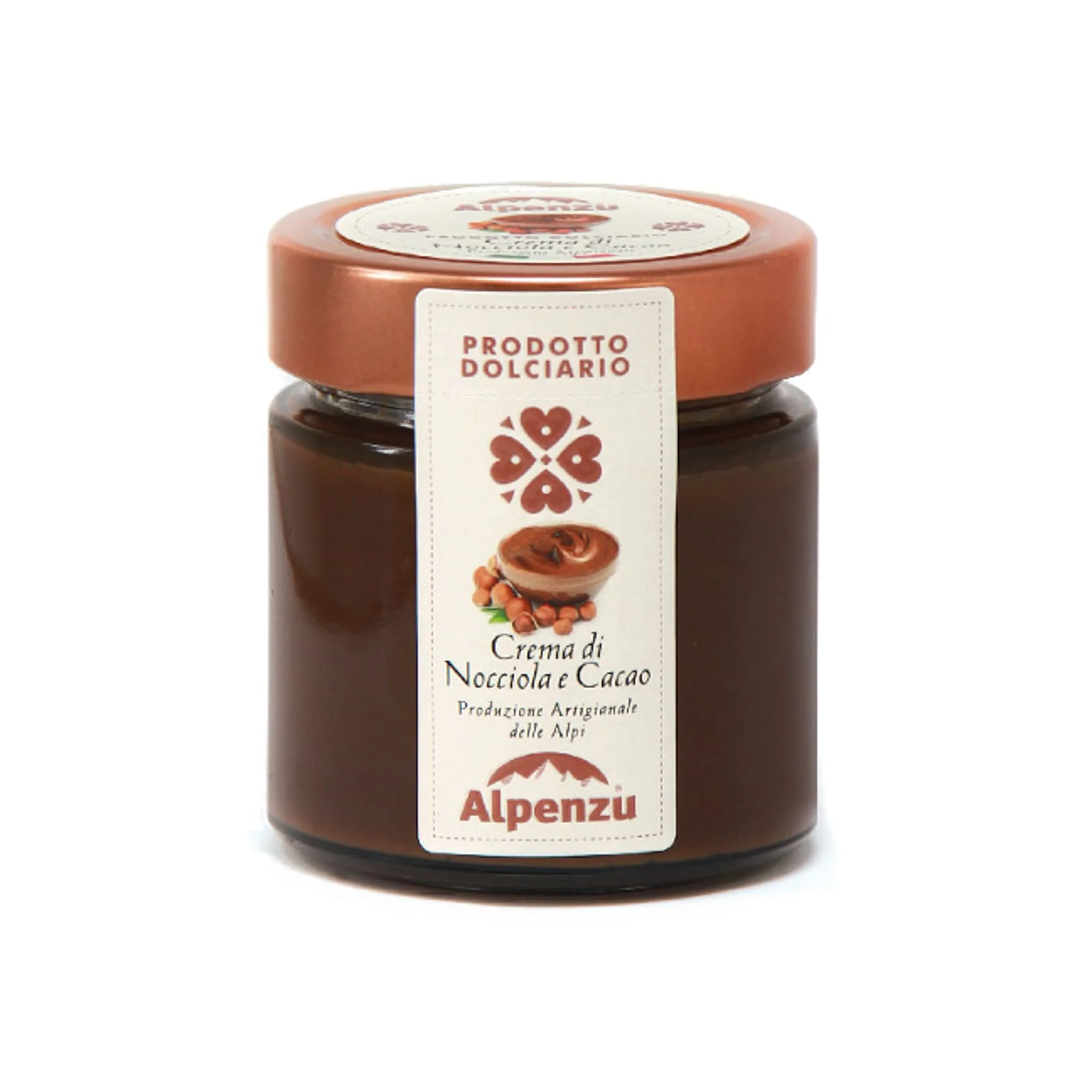 Short Dated Alpenzu Hazelnut and Cocoa Cream, Palm Oil Free, 250g