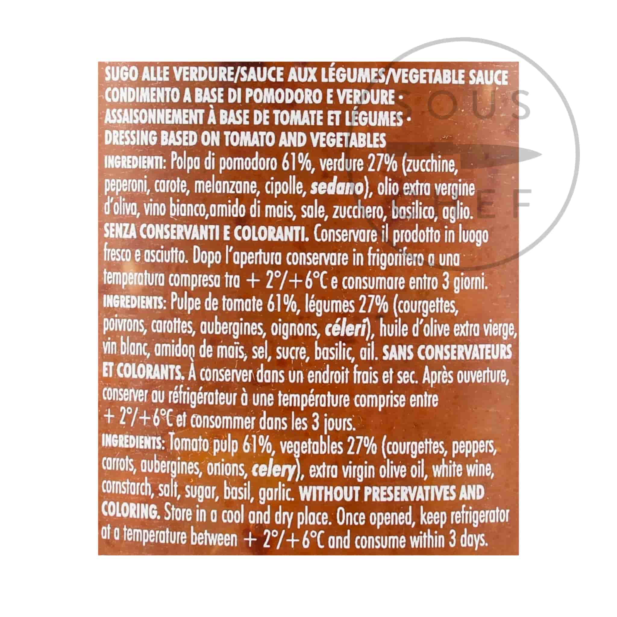 Alpenzu Vegetable Pasta Sauce, 225g - Image 2
