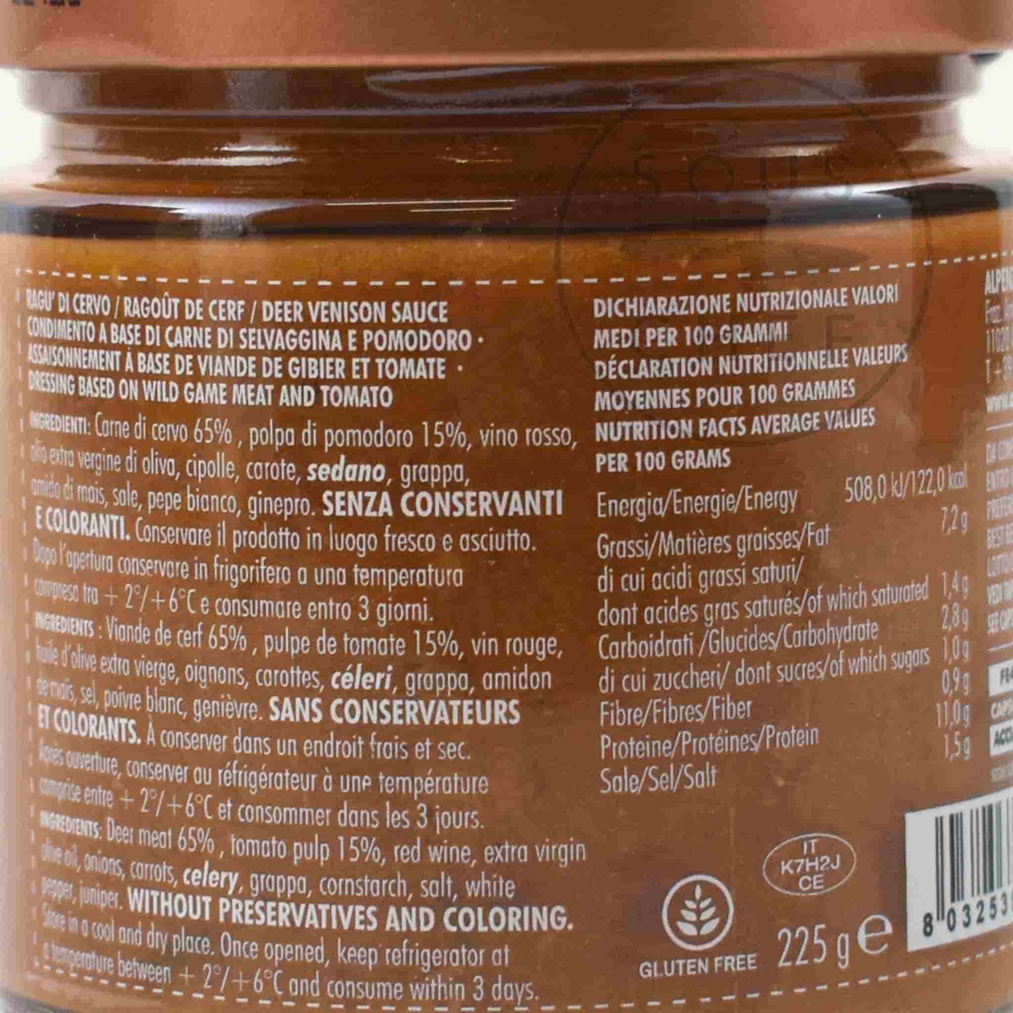 Alpenzu Venison Ragu, 225g - Image 2