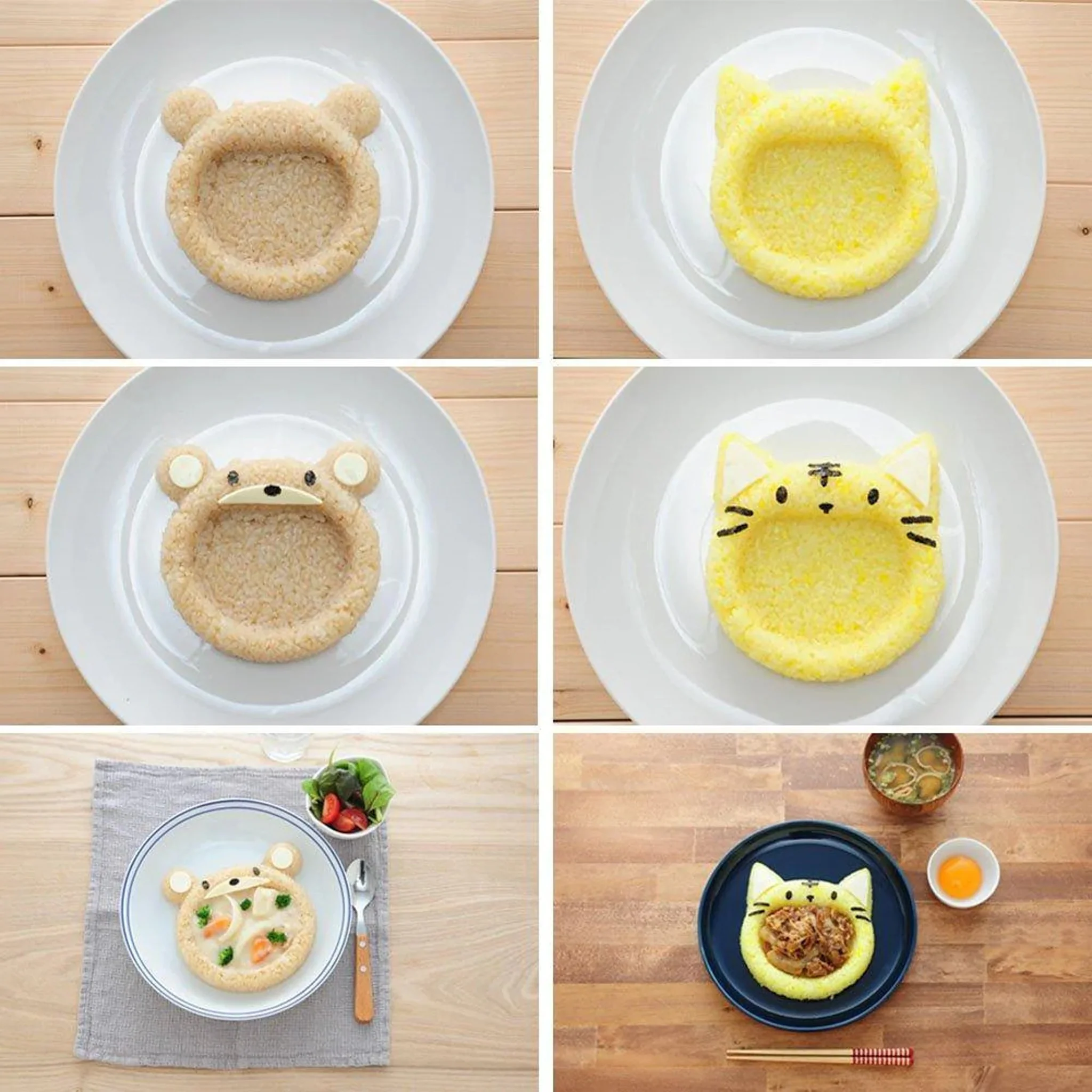 Animal Rice Mould Set for Curry - Image 3