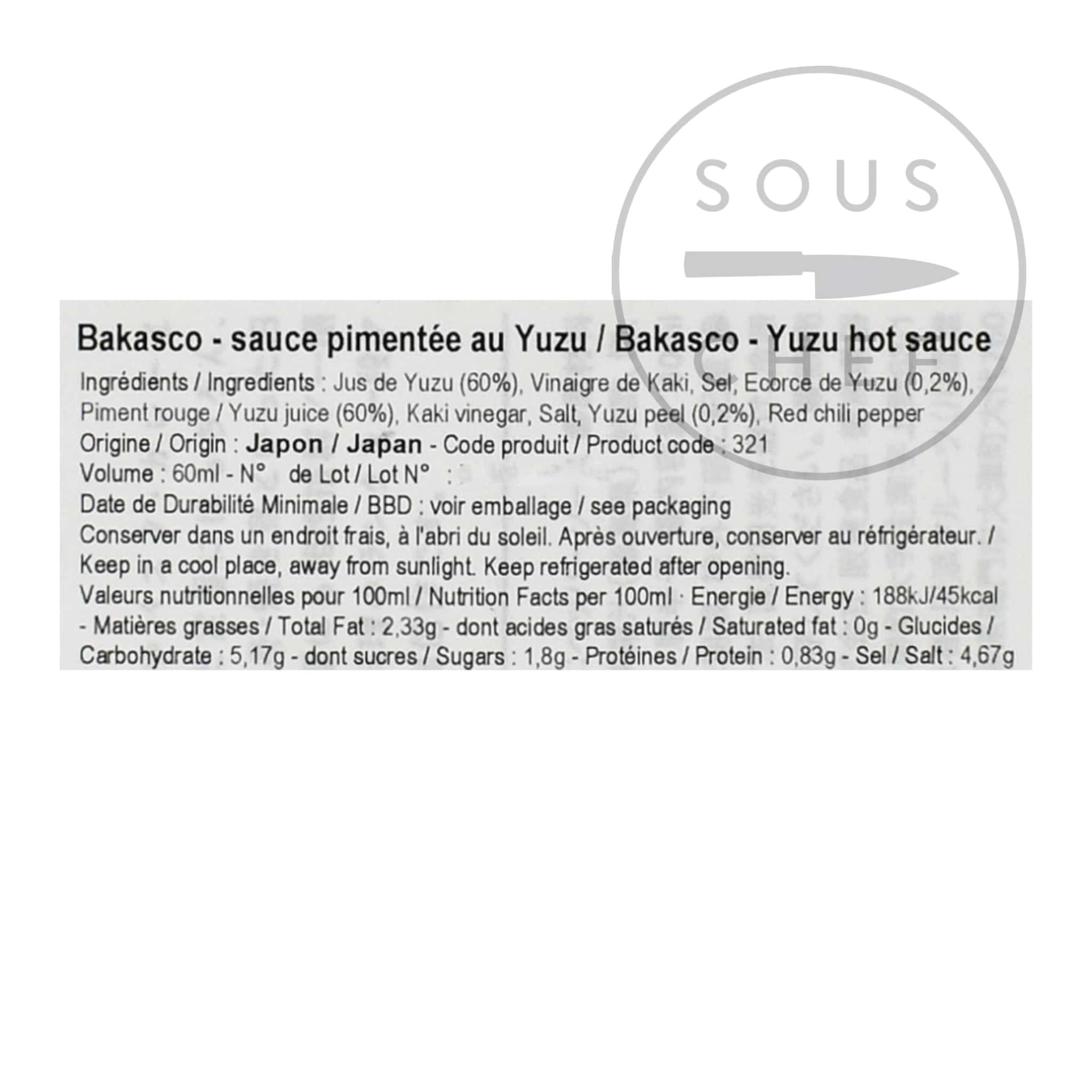 Bakasco Yuzu Hot Sauce, 60ml - Image 3