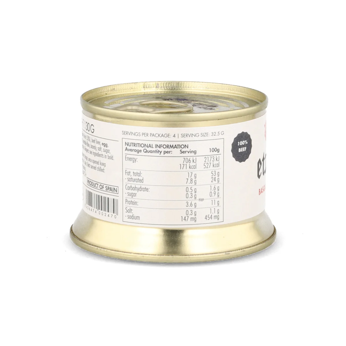 Basque T-Bone Steak Pate with Brandy, 130g - Image 2