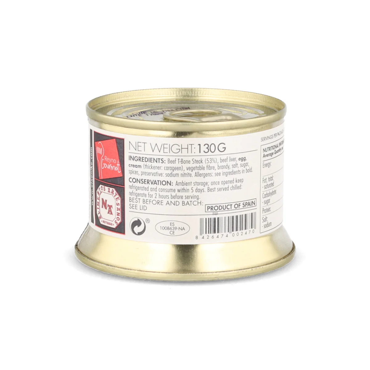 Basque T-Bone Steak Pate with Brandy, 130g - Image 3