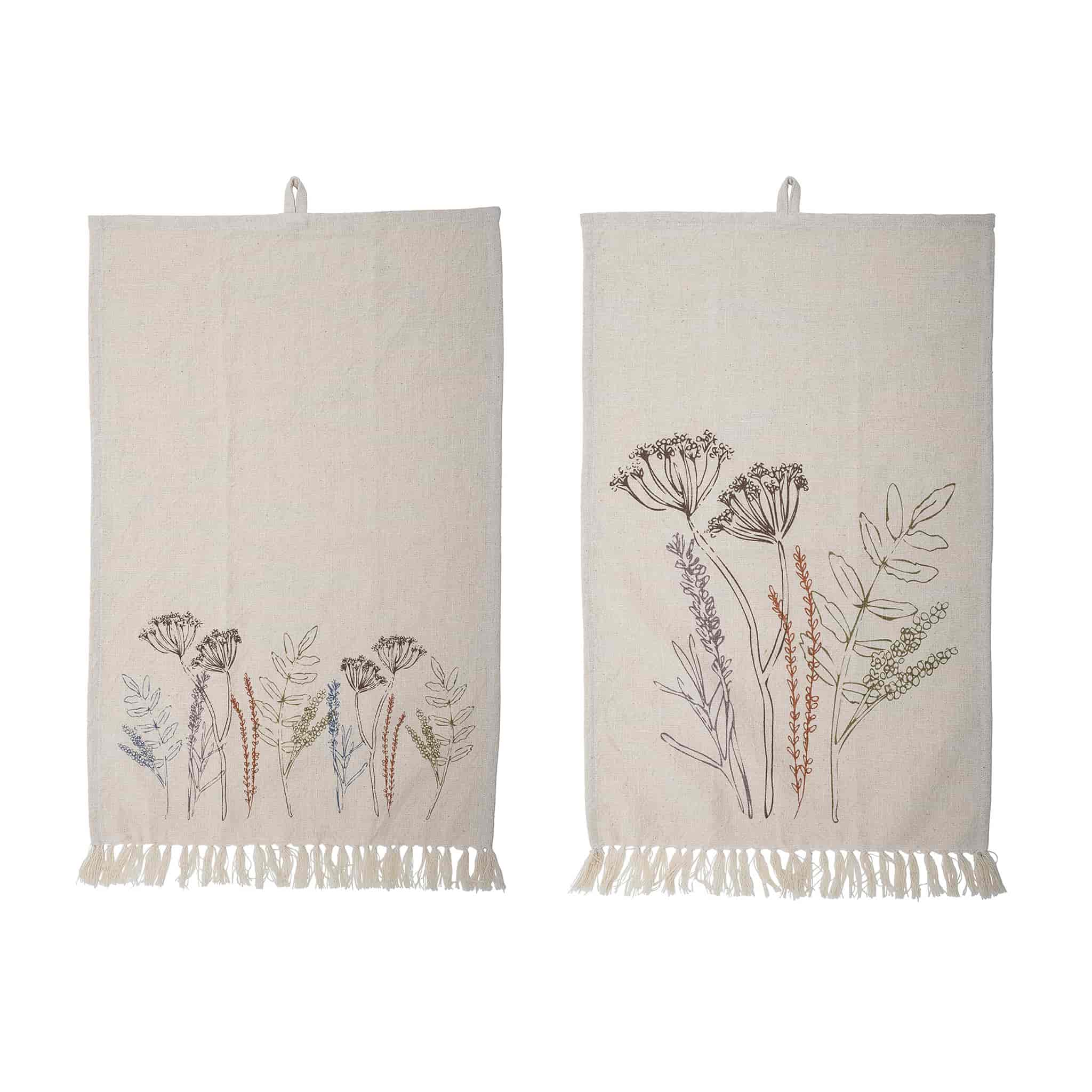 Bea Floral Cotton Tea Towel - Image 3
