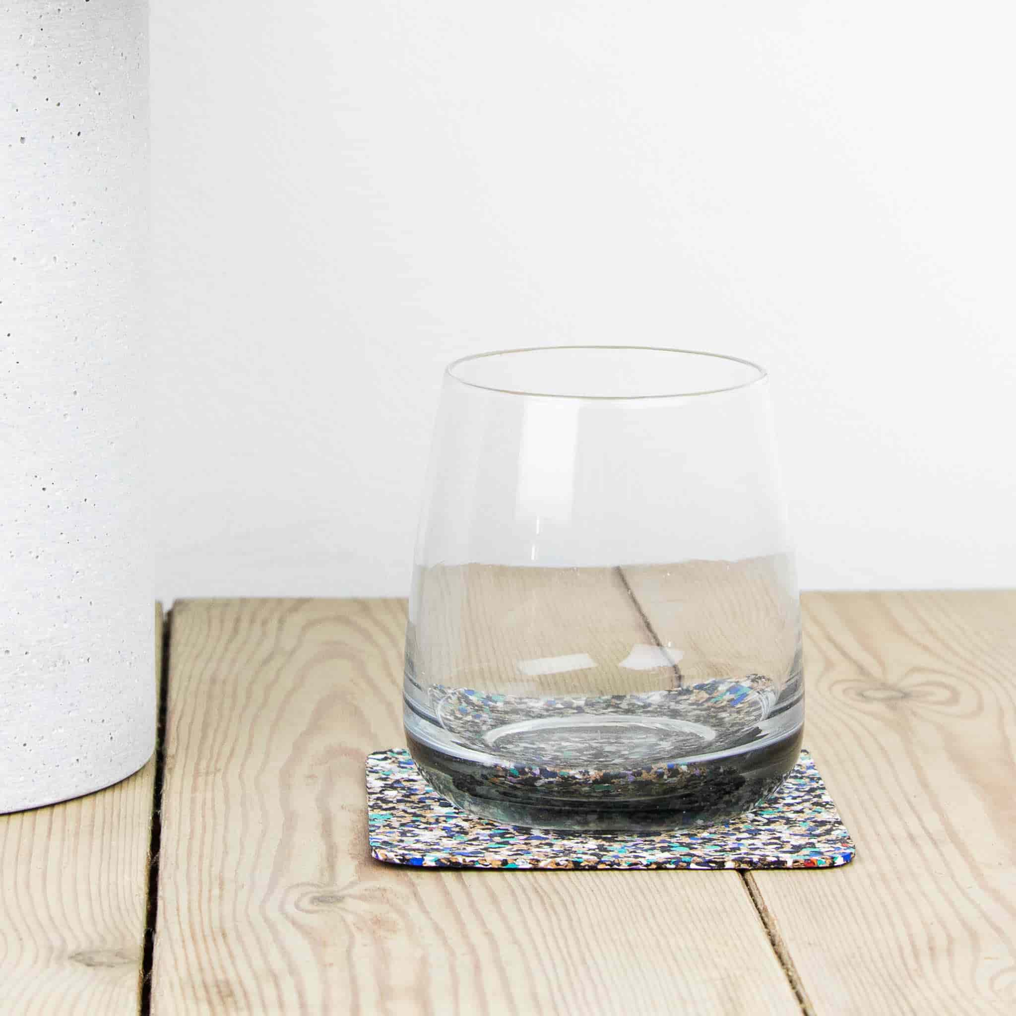 Set of 4 Beach Clean Recycled Cork Square Coasters, 10cm - Image 4