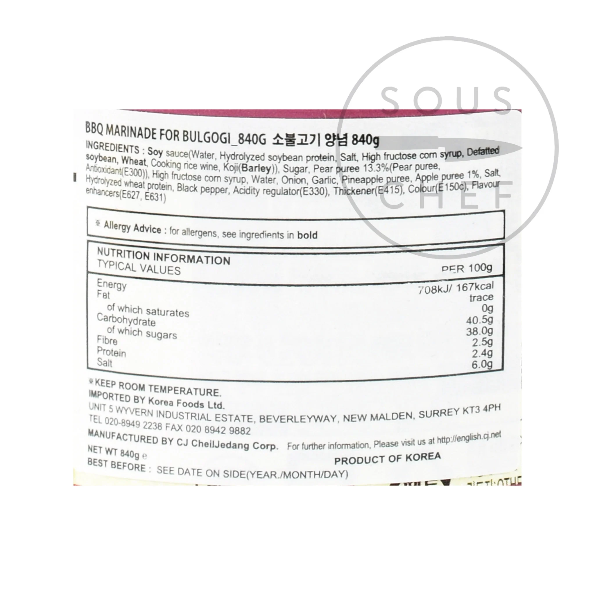 Beef Bulgogi Marinade, 840g - Image 2