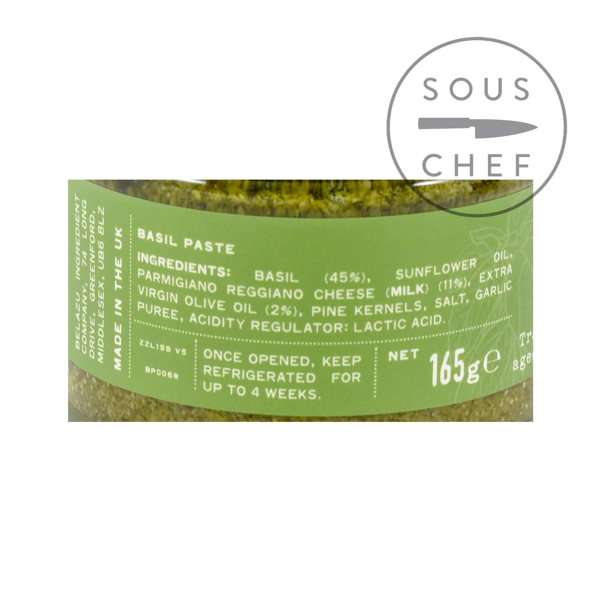Belazu Traditional Genovese Basil Pesto, 165g - Image 2