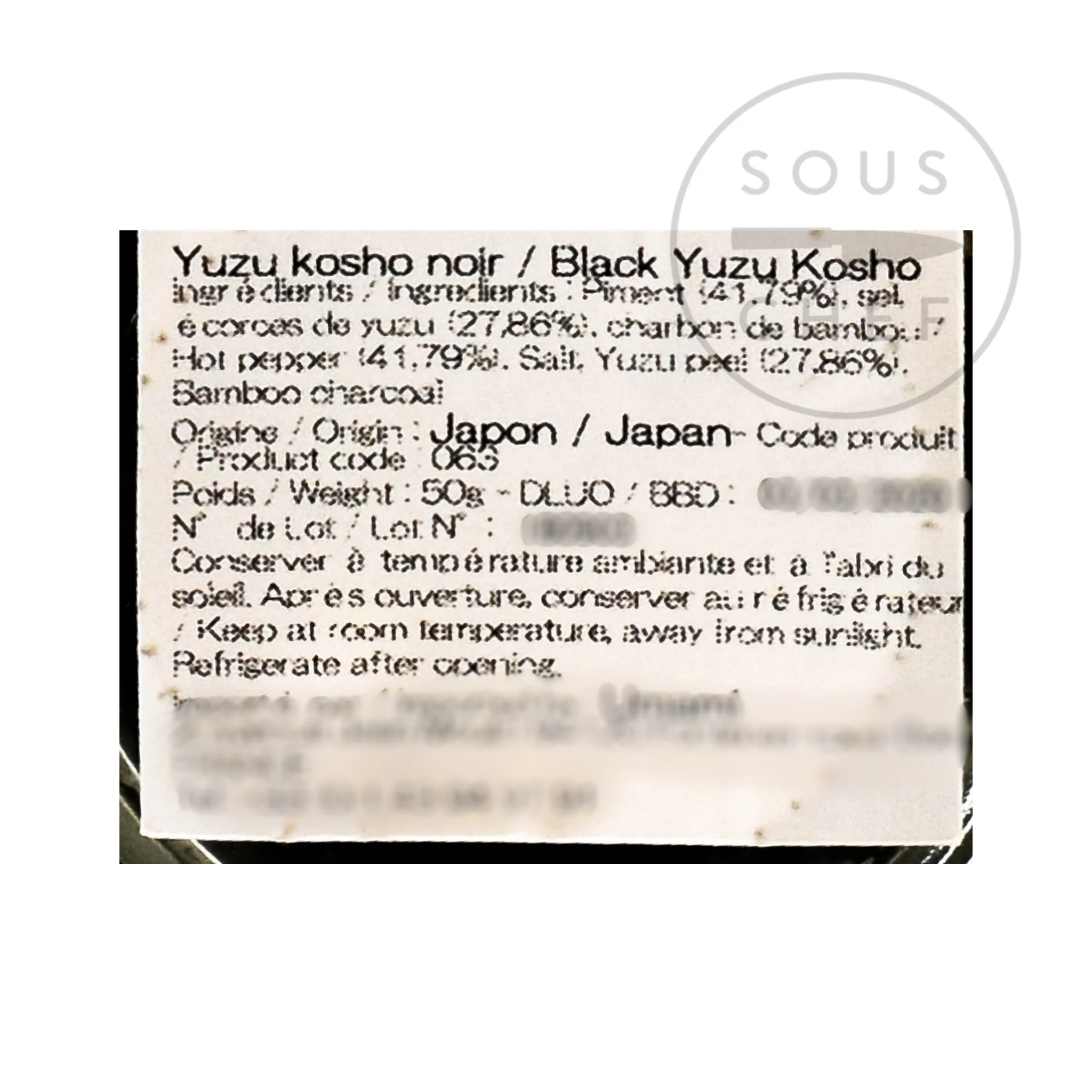 Black Yuzu Kosho, 50g - Image 3