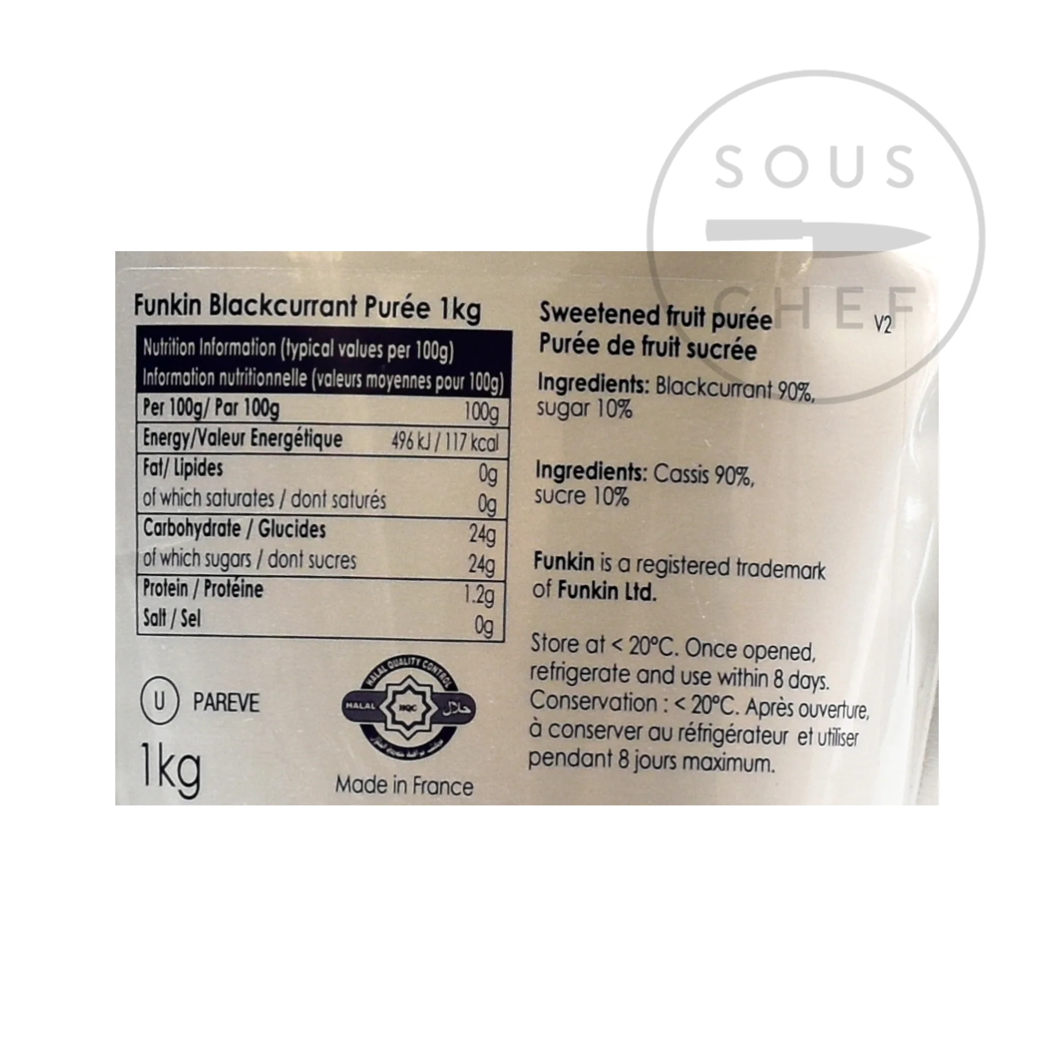 Funkin Blackcurrant Puree, 1kg - Image 2