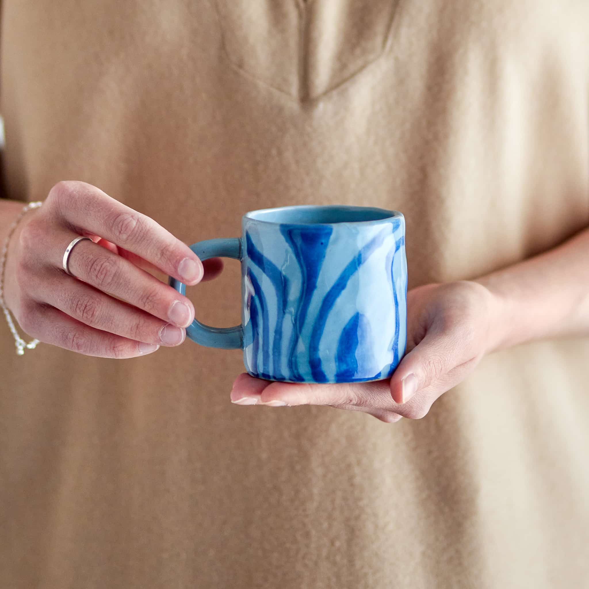 Blue Abstract Mug, 250ml - Image 2