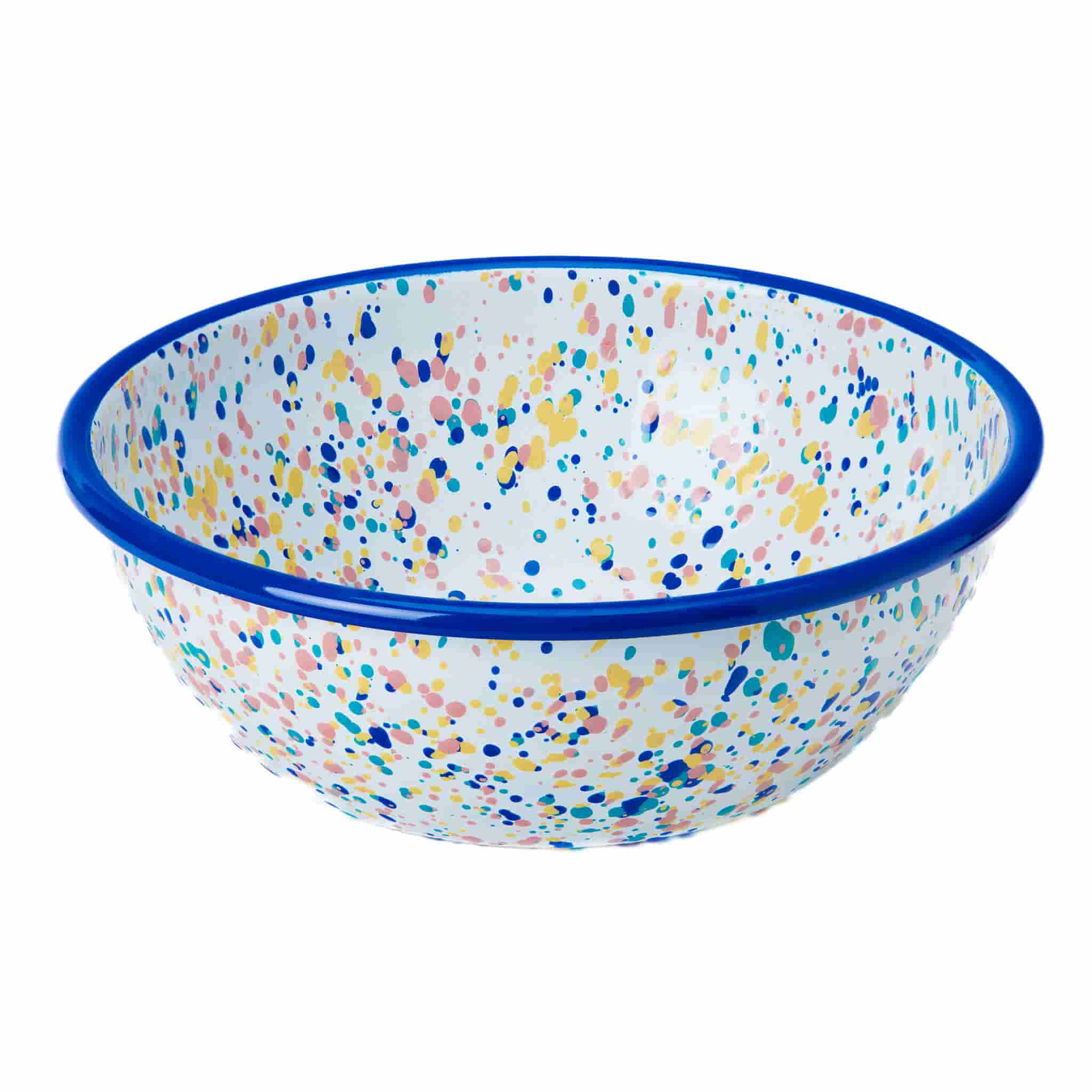 Blue Dot Enamel Salad Bowl - Image 3