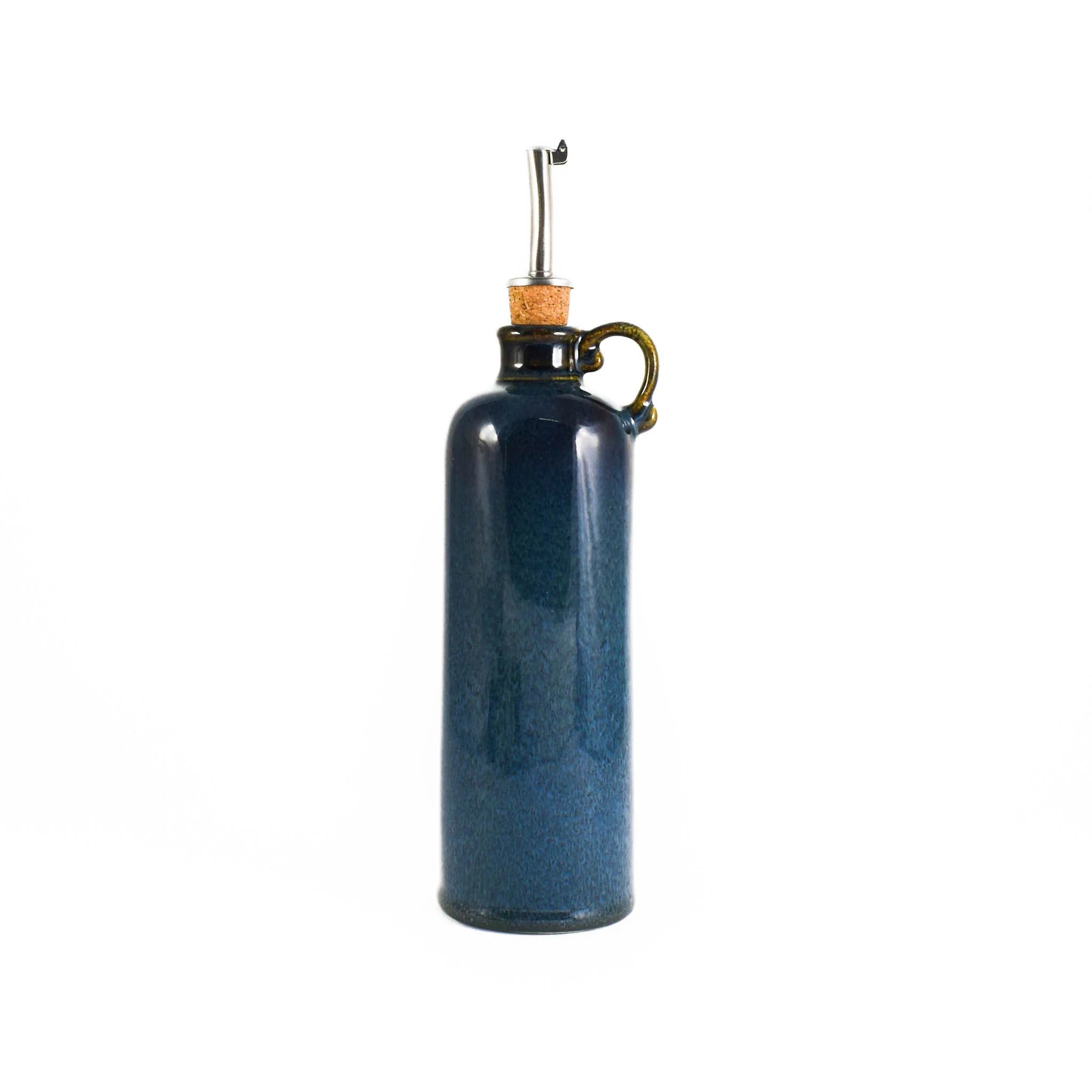 Blue Glaze Oil & Vinegar Pouring Bottle - Image 2