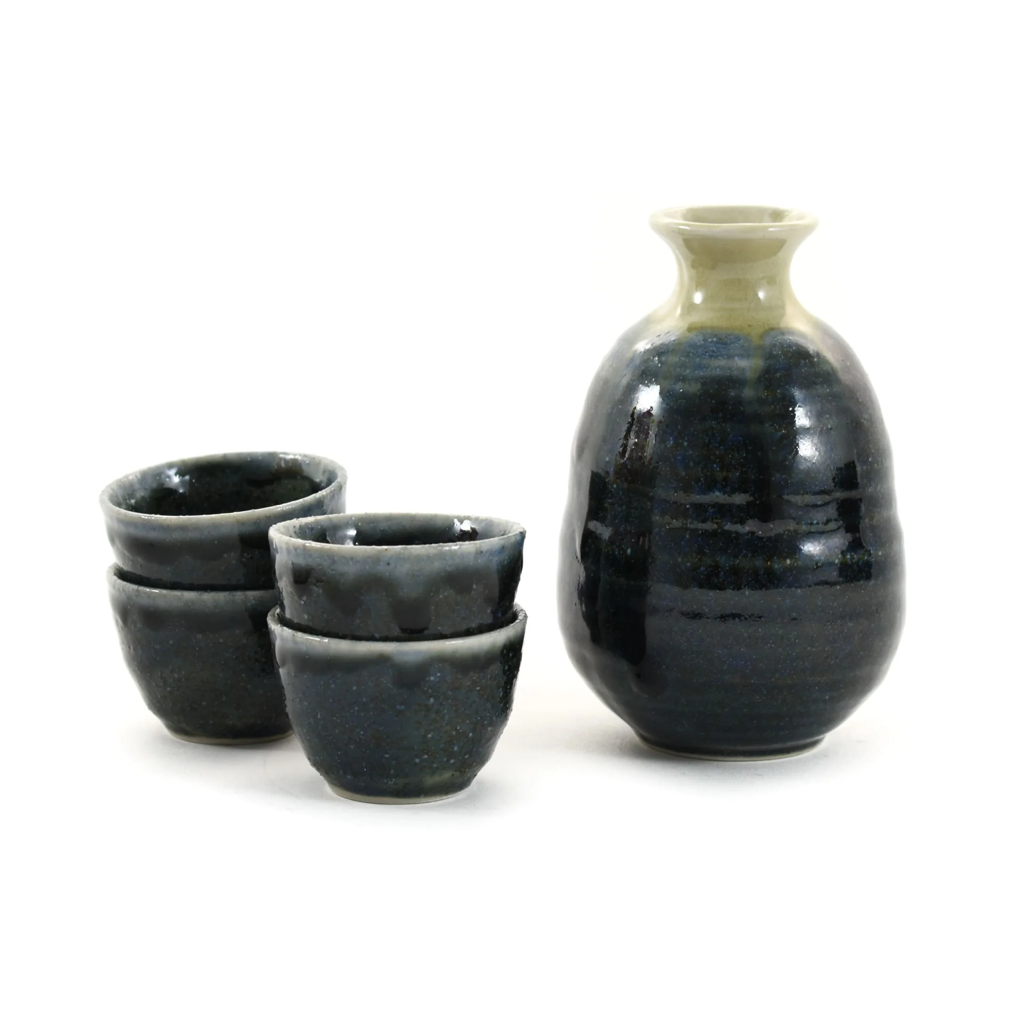 Blue Glaze Sake Set - Image 2