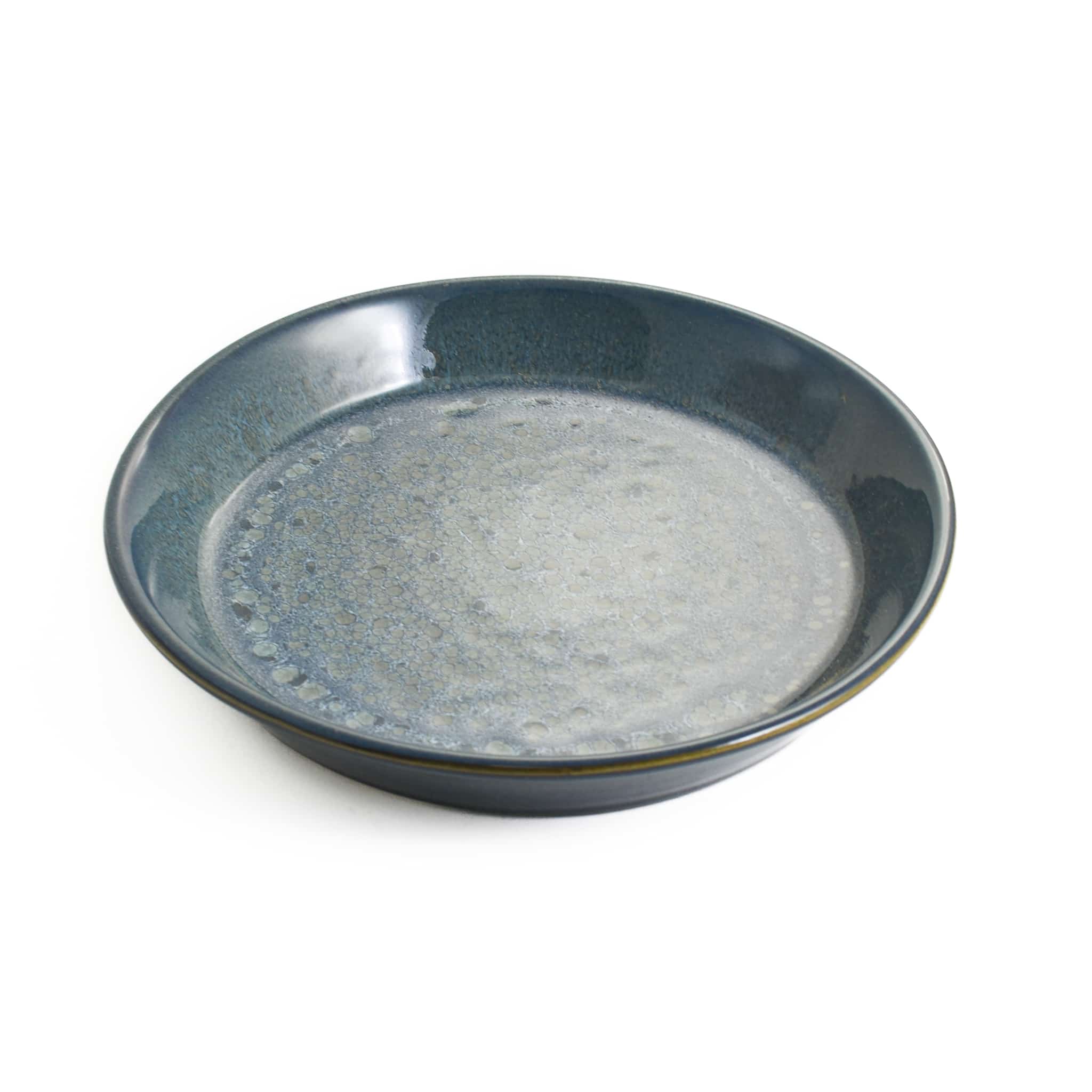 Blue Glaze Wide Shallow Bowl - Image 2