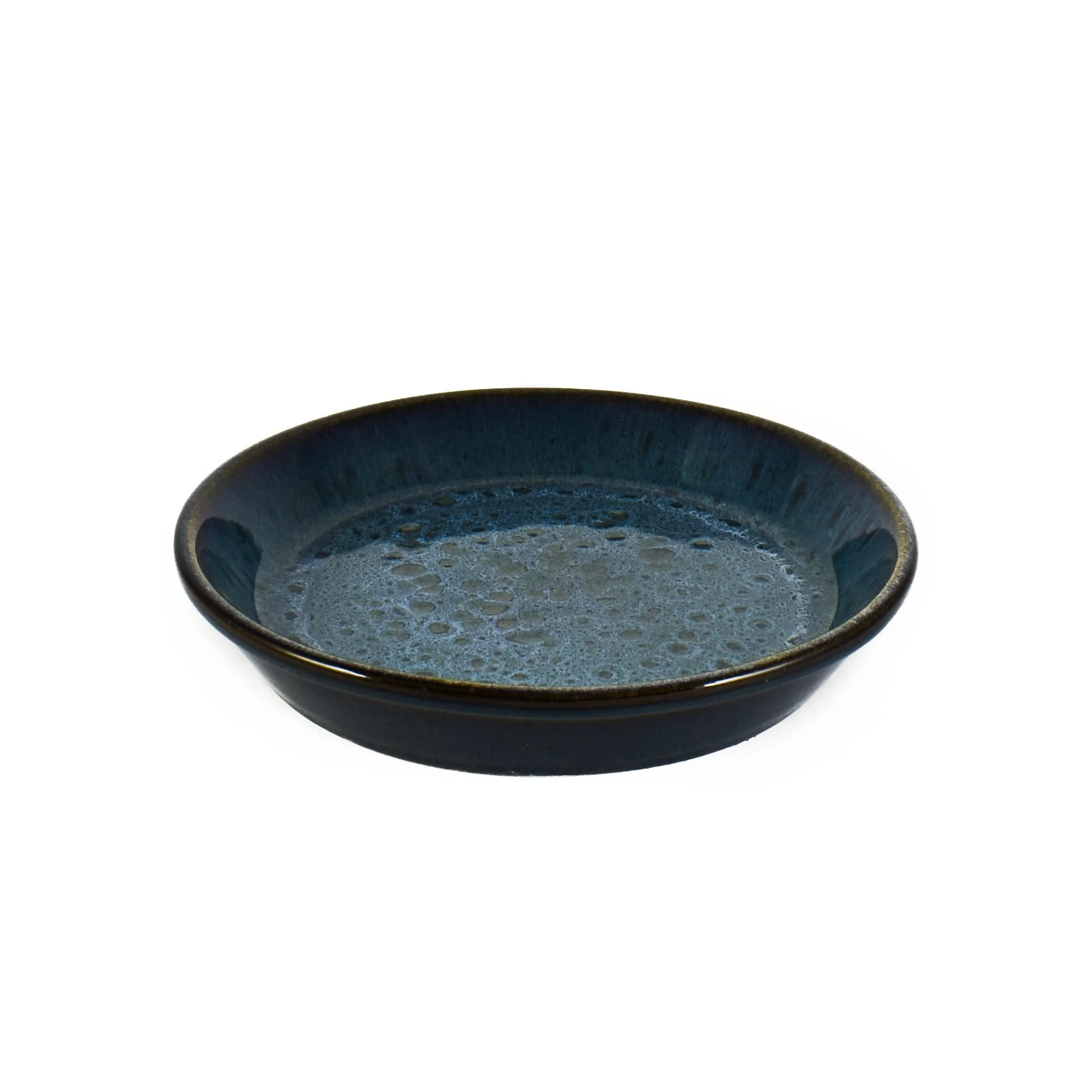 Blue Glaze Wide Shallow Bowl - Image 3