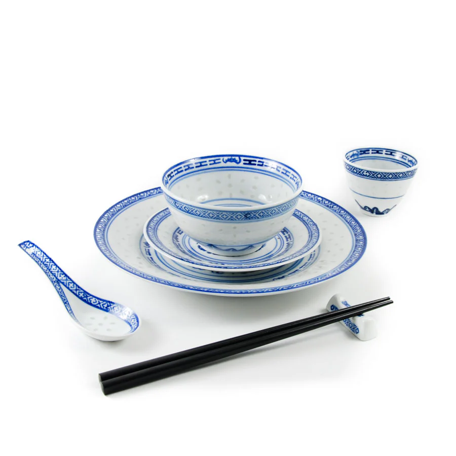 Blue Rice Pattern Chopstick Rest - Image 3