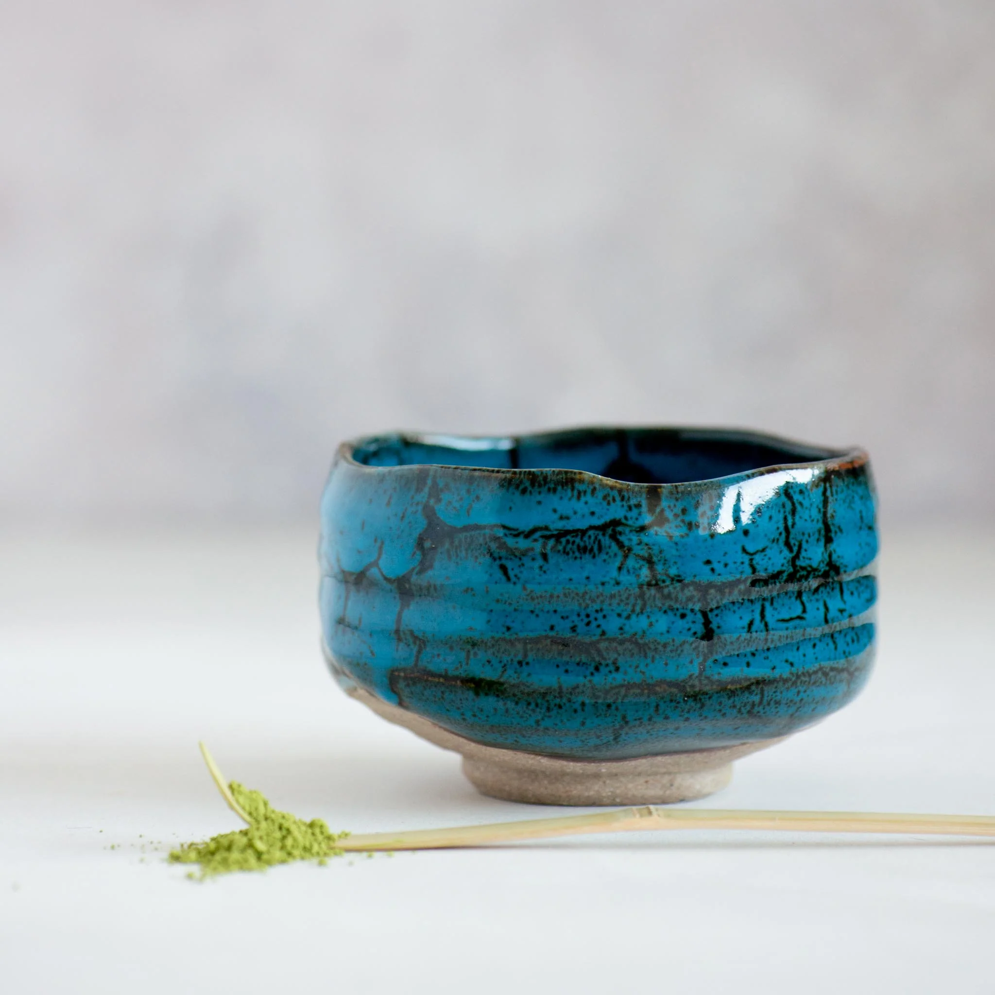 Blue Storm Matcha Bowl, 11.7cm - Image 3
