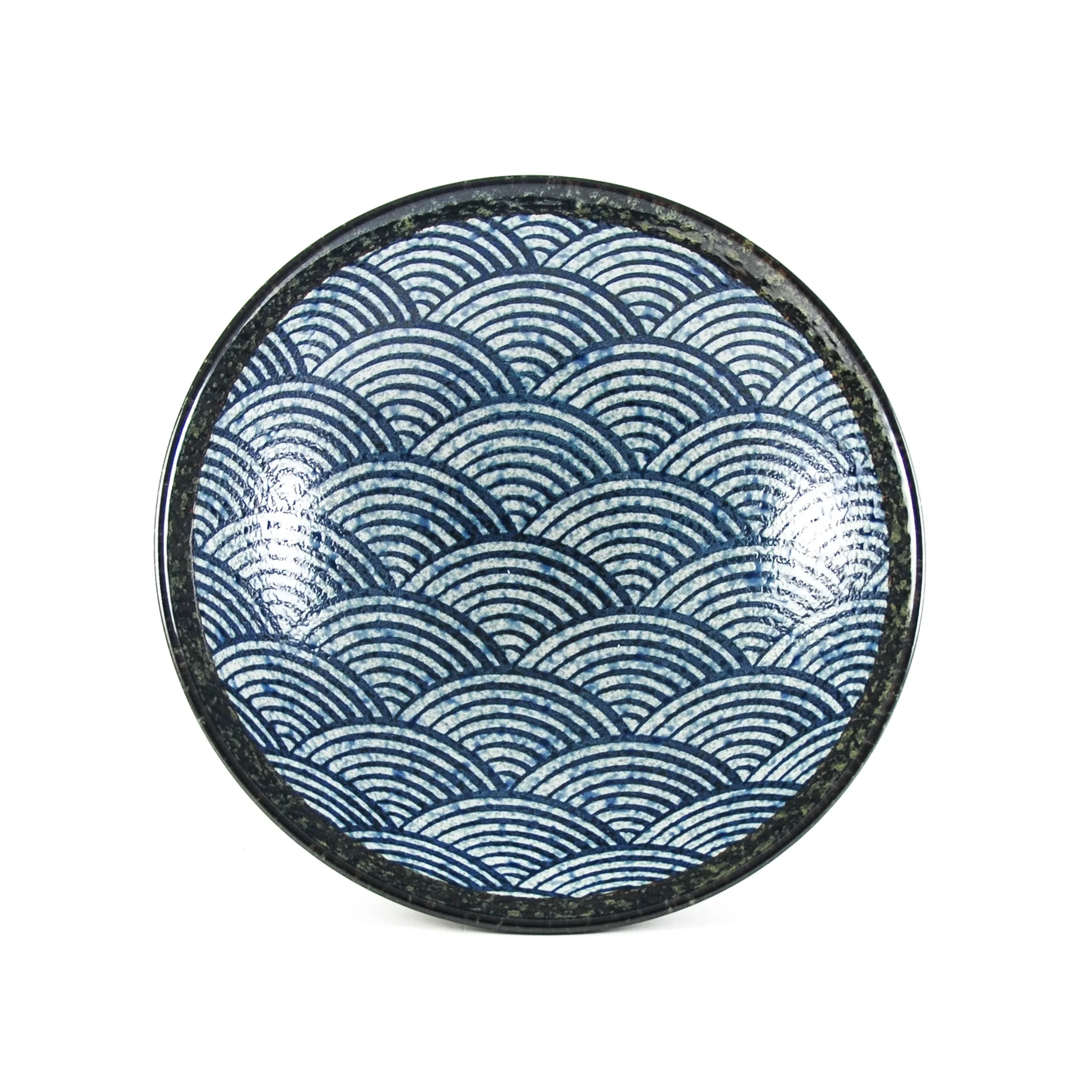 Blue Wave Large Shallow Bowl, 24.3cm - Image 3