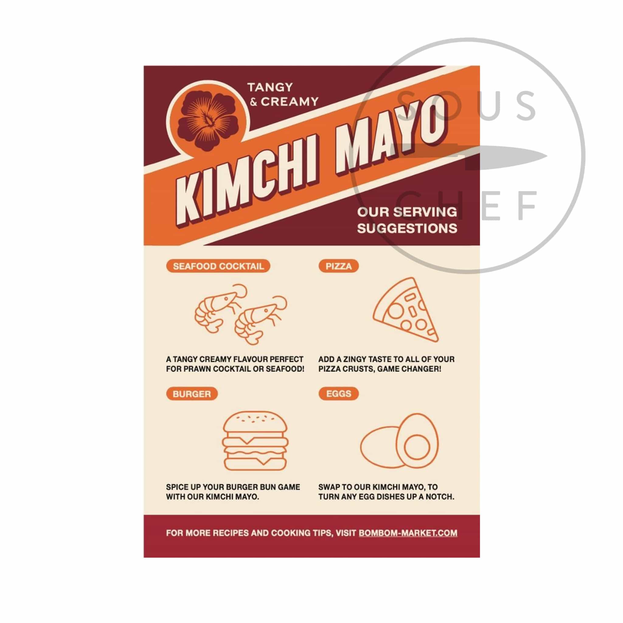 Bombom Korean Kimchi Mayo, 165g - Image 6
