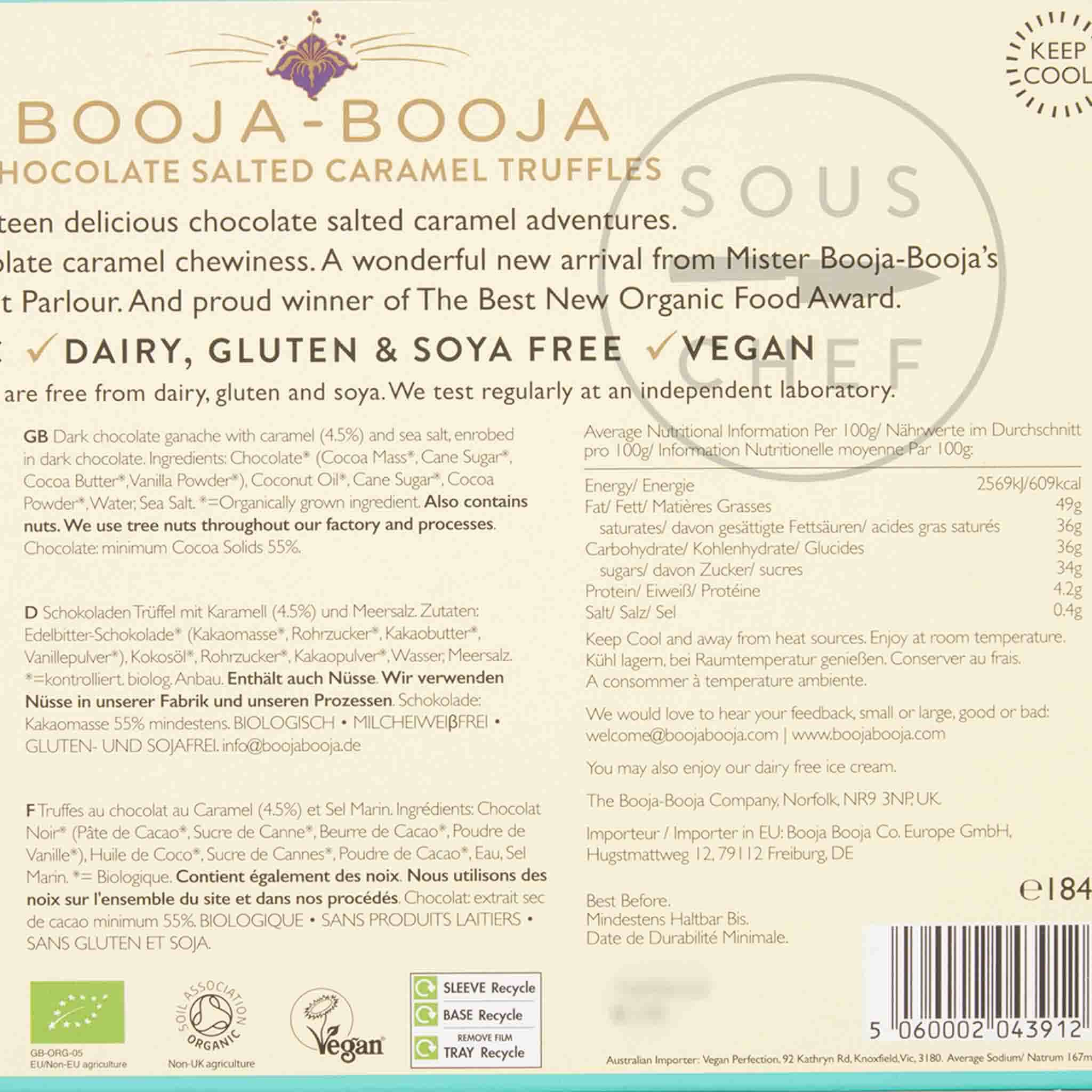Booja Booja Chocolate Salted Caramel Truffles, 184g - Image 3