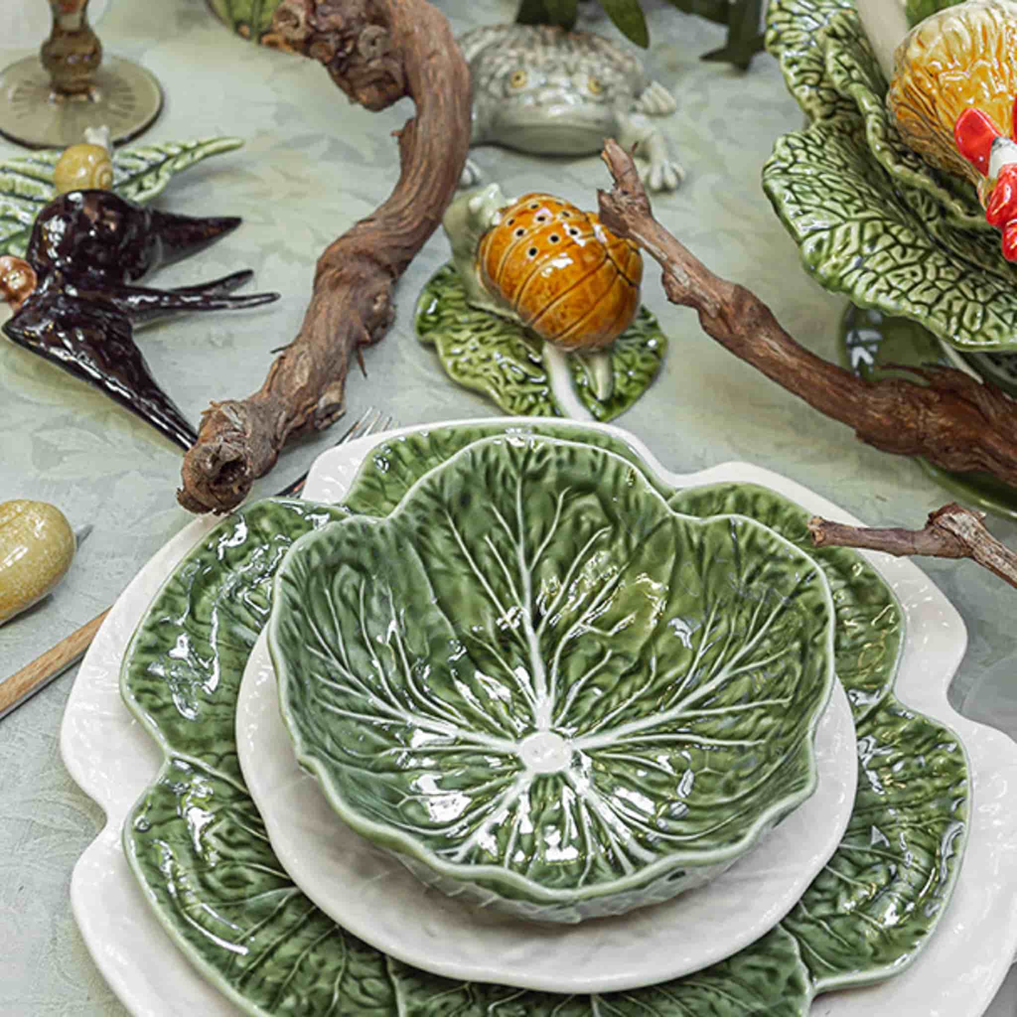 Bordallo Pinheiro Cabbage Dinner Plate, 26cm - Image 2