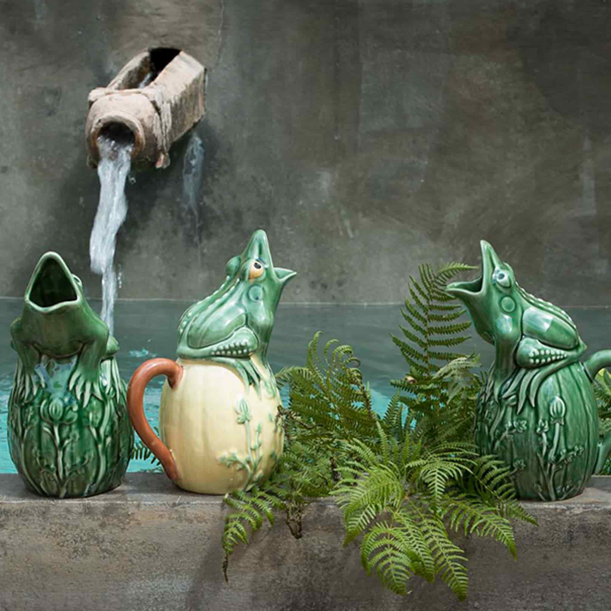 Bordallo Pinheiro Green Frog Pitcher - Image 2