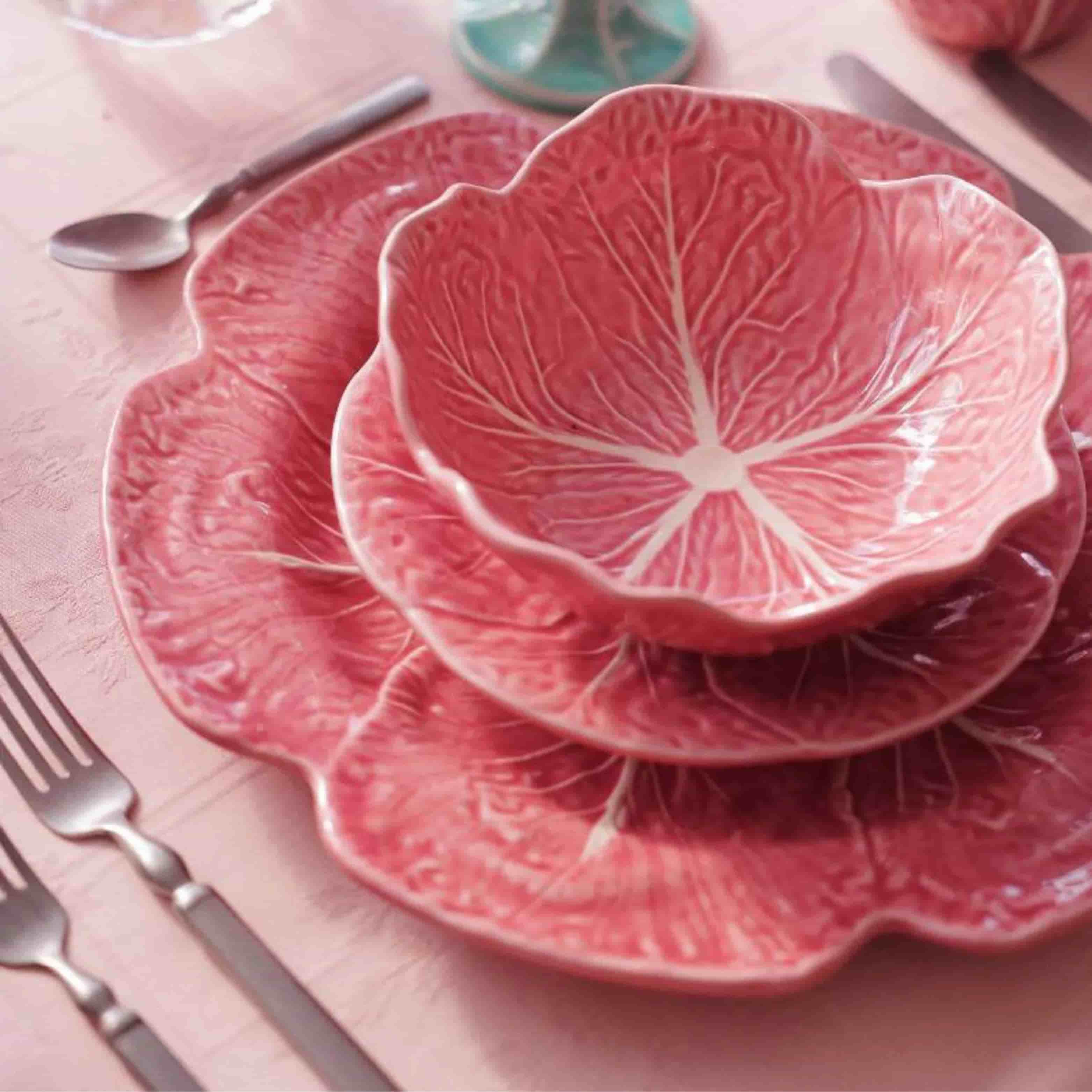 Bordallo Pinheiro Pink Cabbage Bowl, 12cm - Image 2