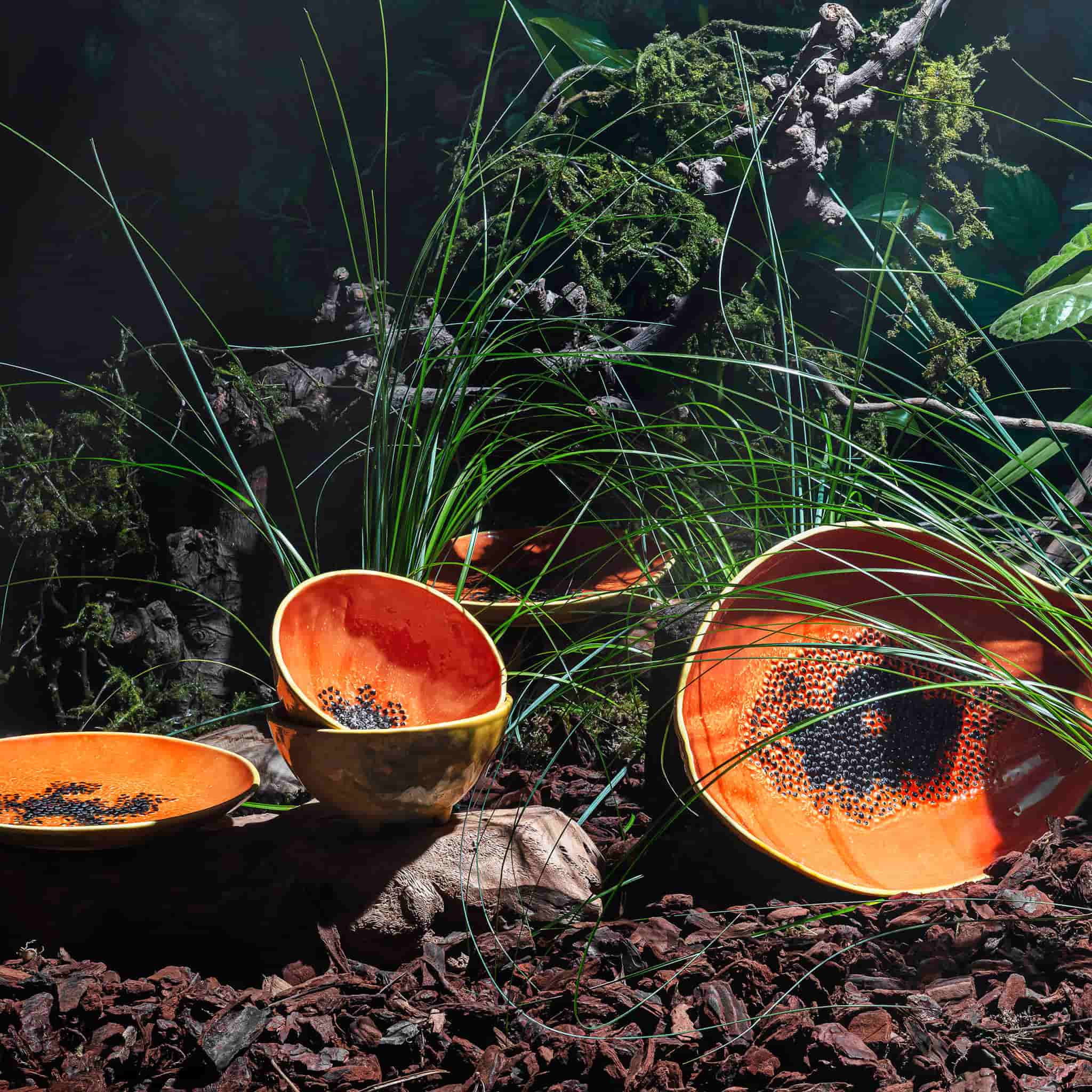 Bordallo Pinheiro Tropical Fruits Papaya Small Bowl, 14x14cm - Image 3