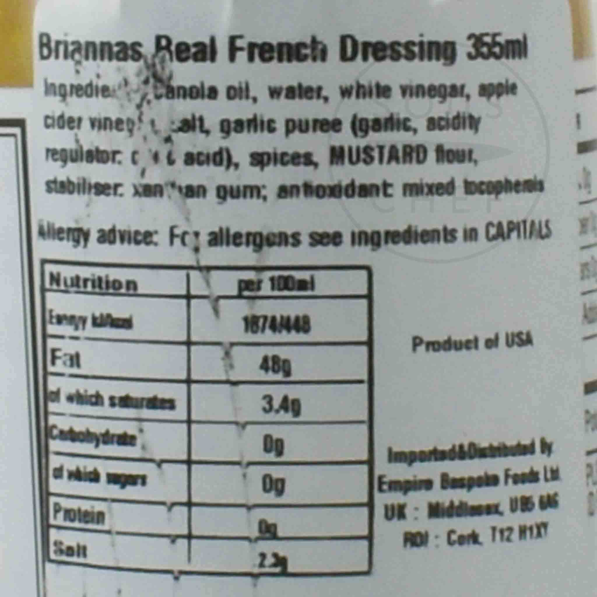 Briannas Real French Dressing, 355ml - Image 2