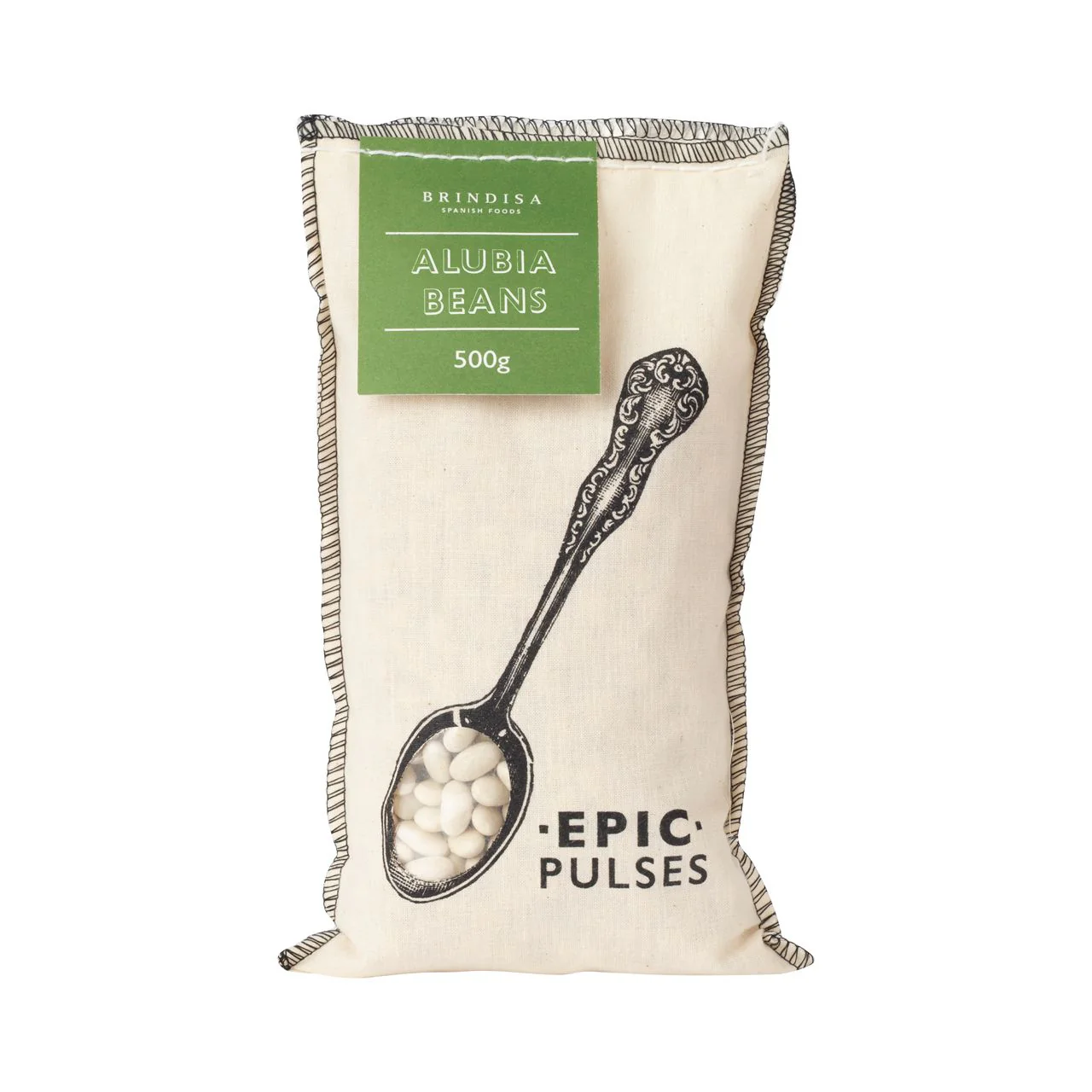 Brindisa Epic Alubia Beans in Cloth Sack, 500g