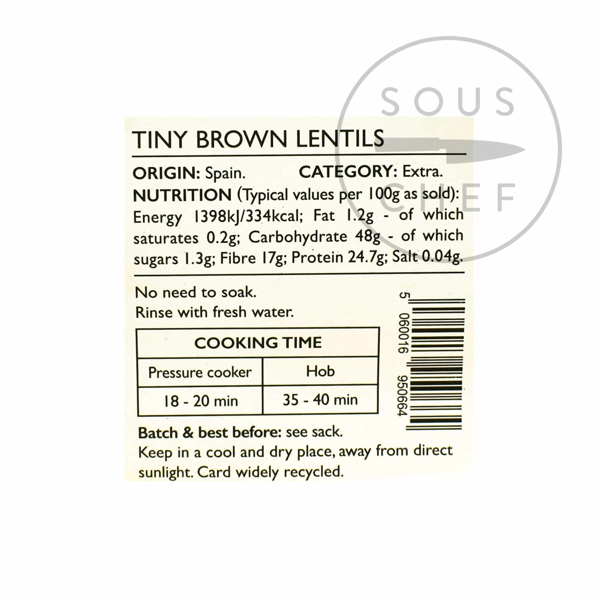 Brindisa Epic Pardina Lentils in Cloth Sack, 500g - Image 2