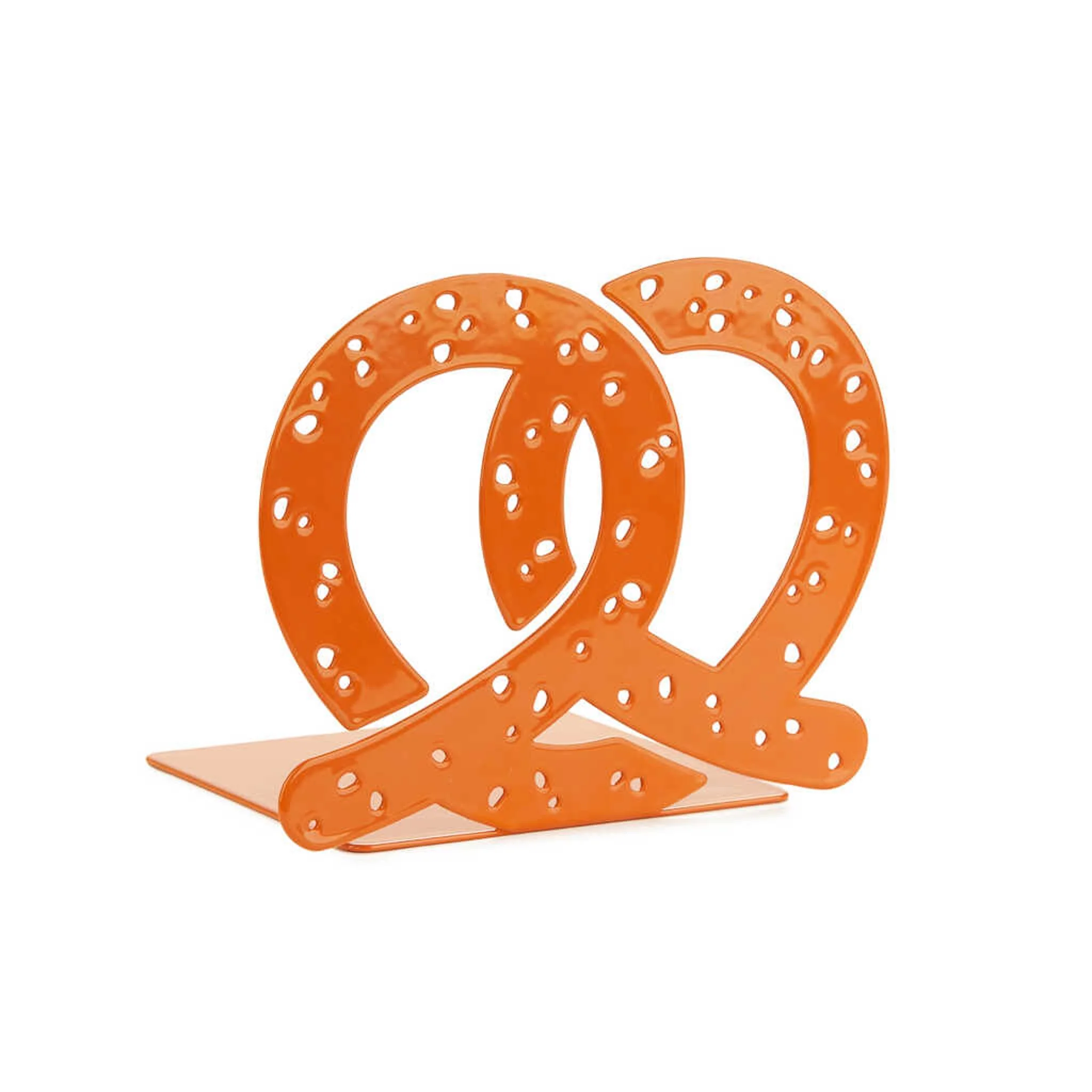 Brown Pretzel Metal Bookend