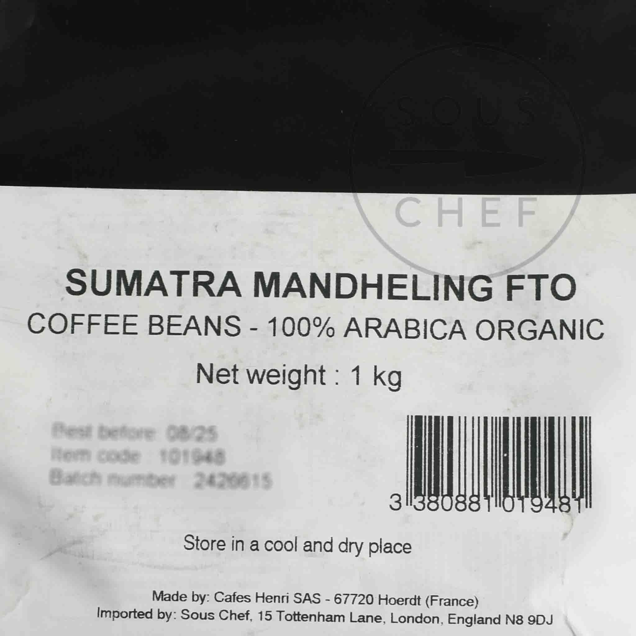 Cafes Henri Sumatra Mandheling Organic Whole Coffee Beans - Image 4