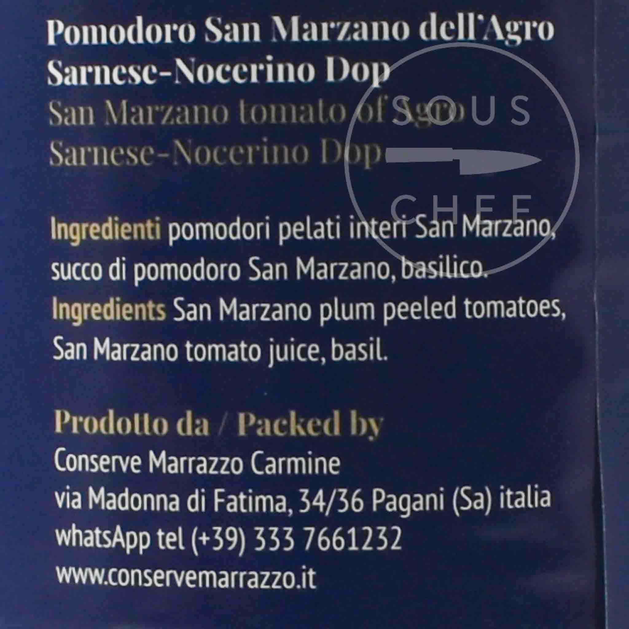 Casa Marrazzo Peeled San Marzano DOP Tomato with Basil, 860g - Image 3