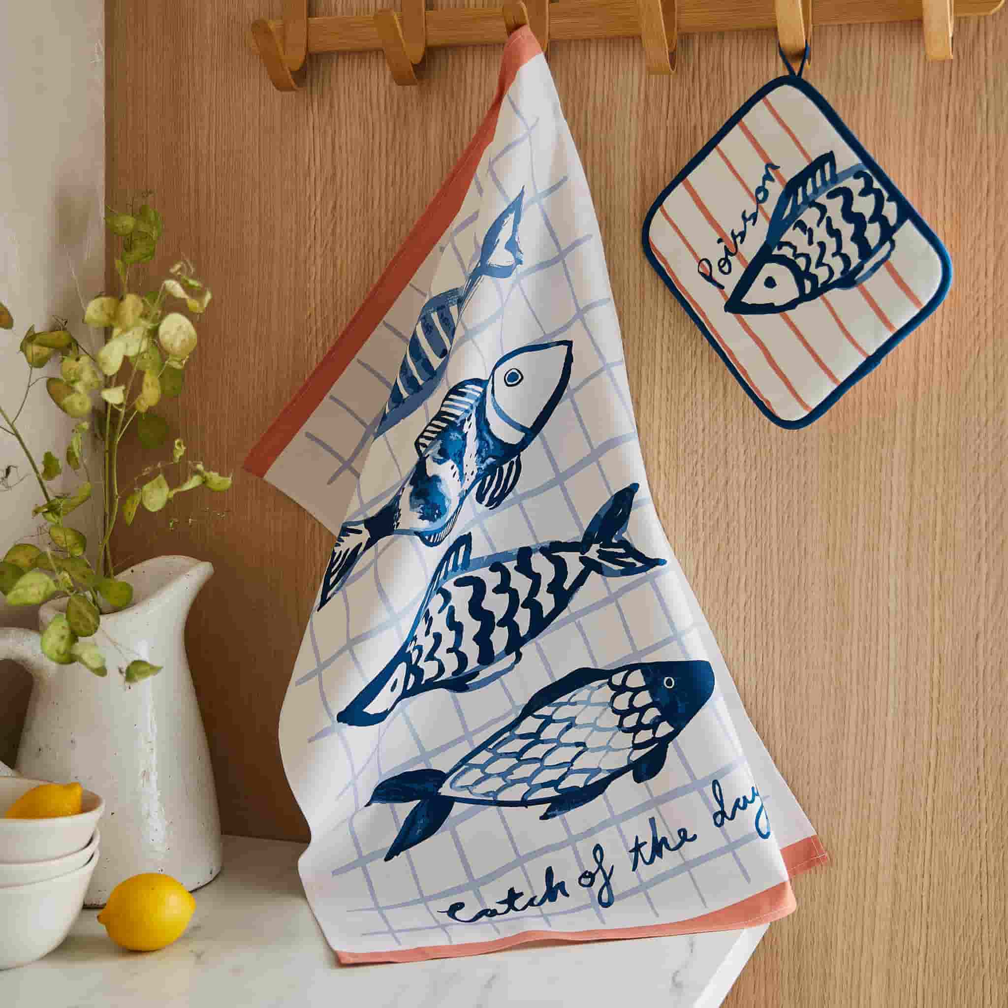 Catch of the Day Fish Tea Towel - Image 2