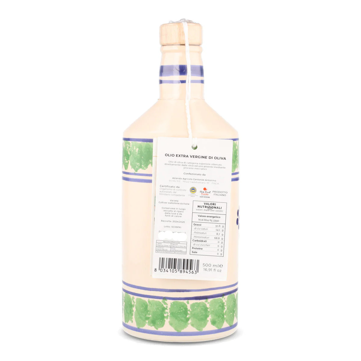 Centonze Fangotti PGI Extra Virgin Olive Oil in Fiori di Campo Bottle, 500ml - Image 2