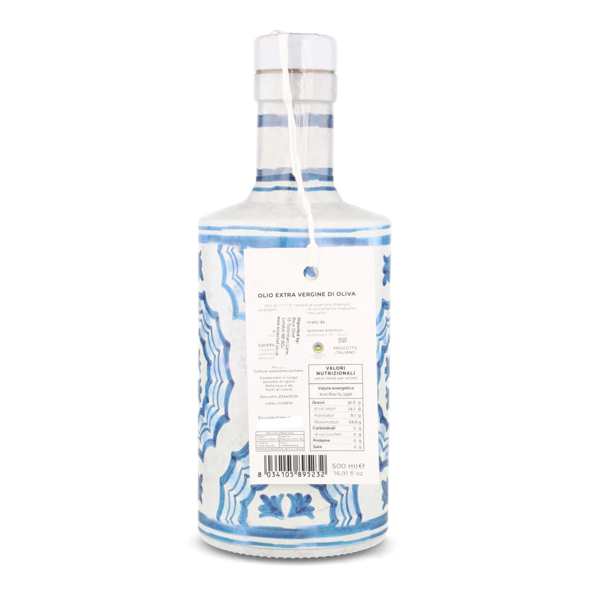 Centonze PGI Sicilian Olive Oil in Blue Ice Bottle, 500ml - Image 2