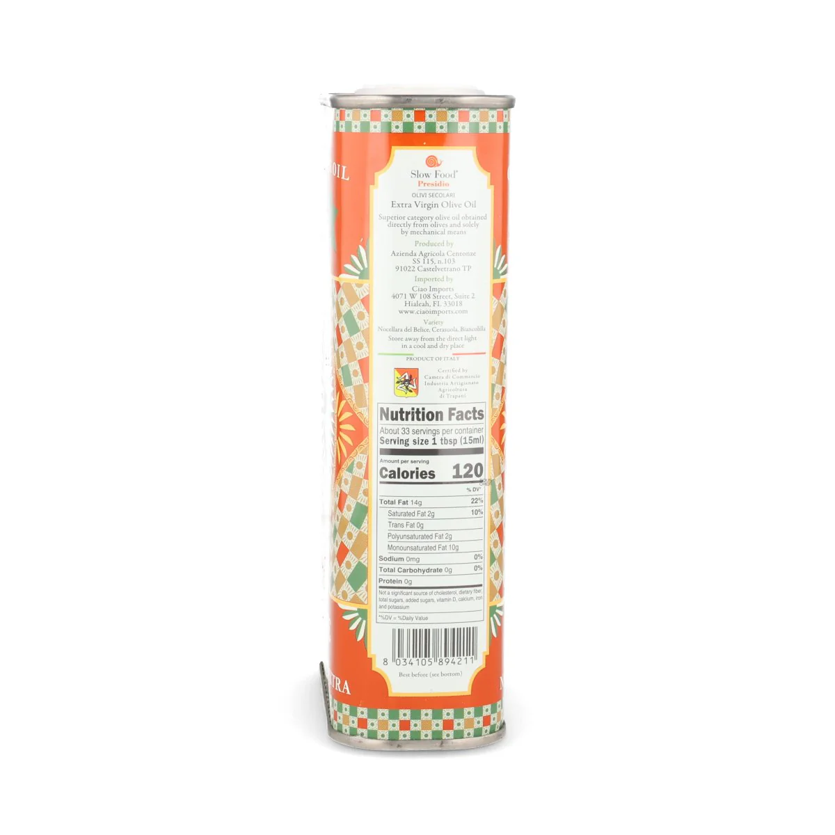 Centonze Riserva Extra Virgin Olive Oil Blend in Tin, 500ml - Image 2