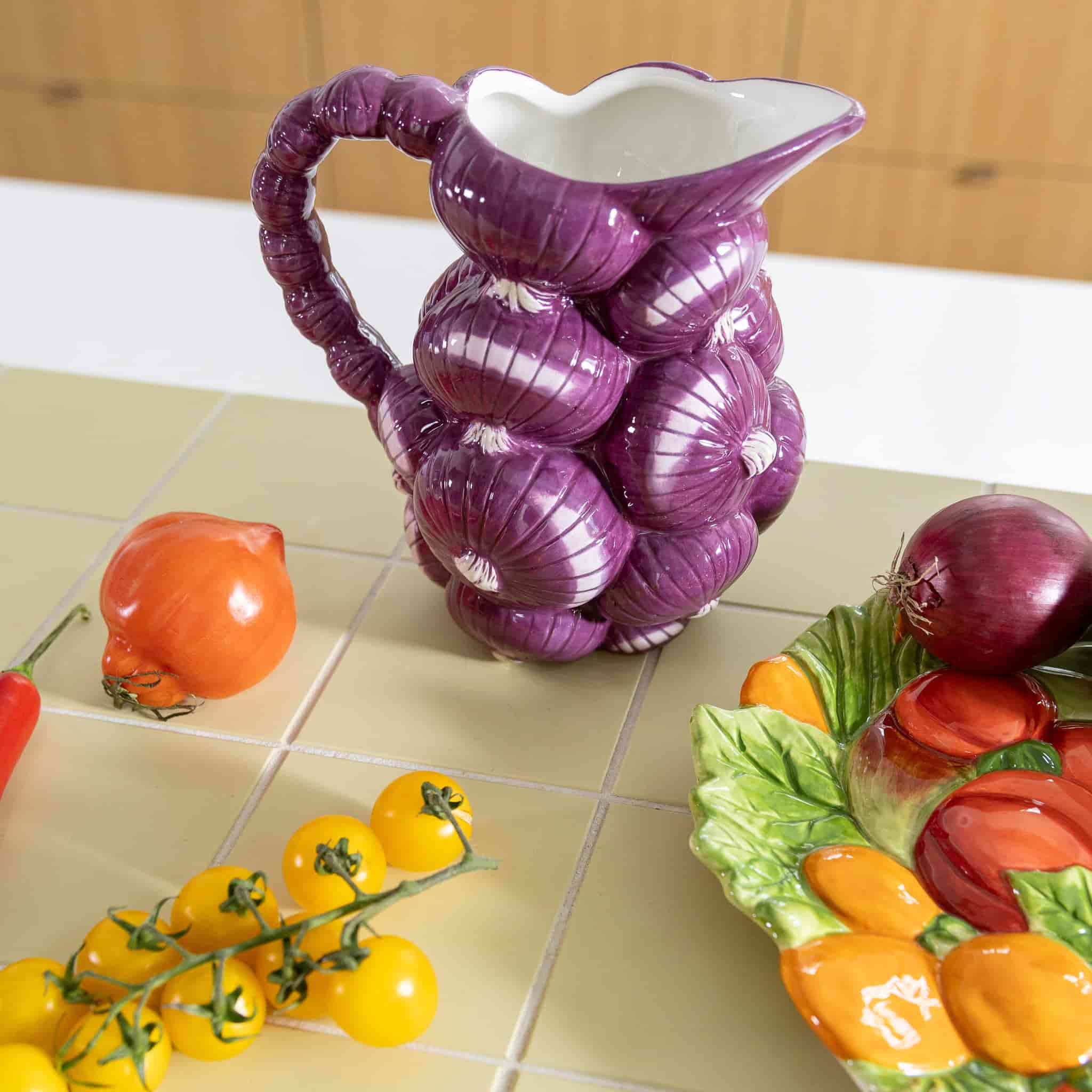 Ceramic Red Onion Jug, 1 Litre - Image 2