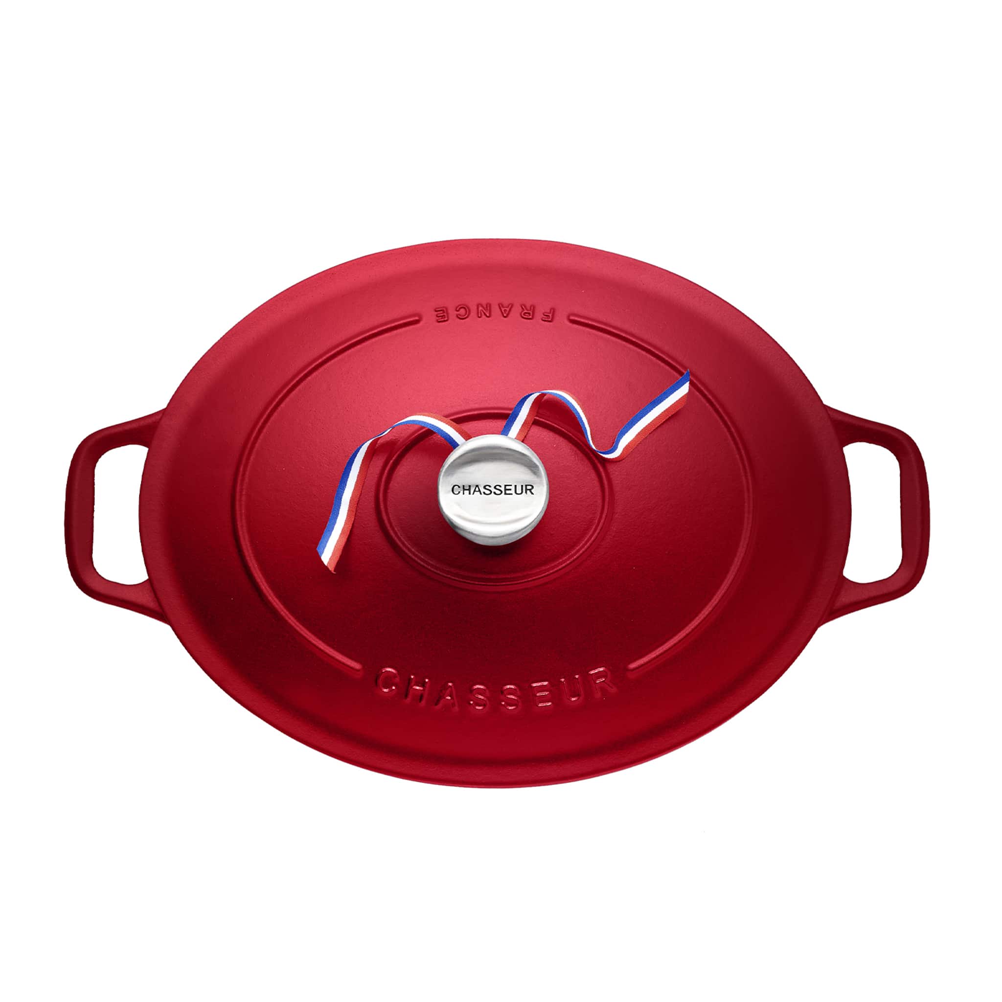 Chasseur Red Cast Iron Oval Dutch Oven, 29cm - Image 3